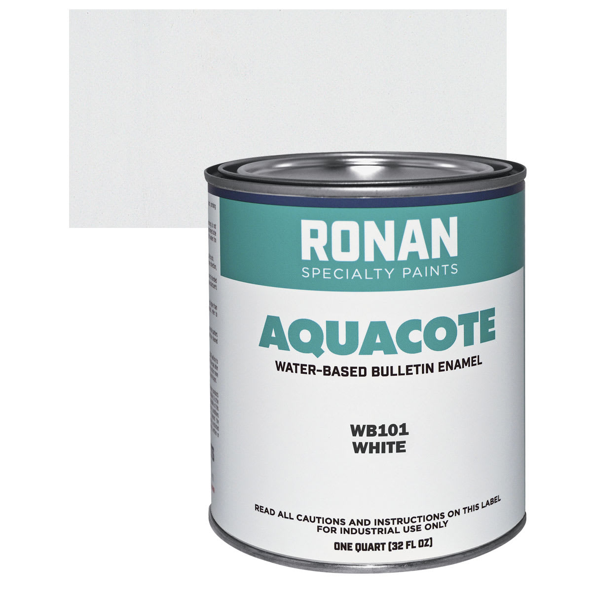 Ronan Aquacote Water-Based Acrylic Color - White, Quart and swatch