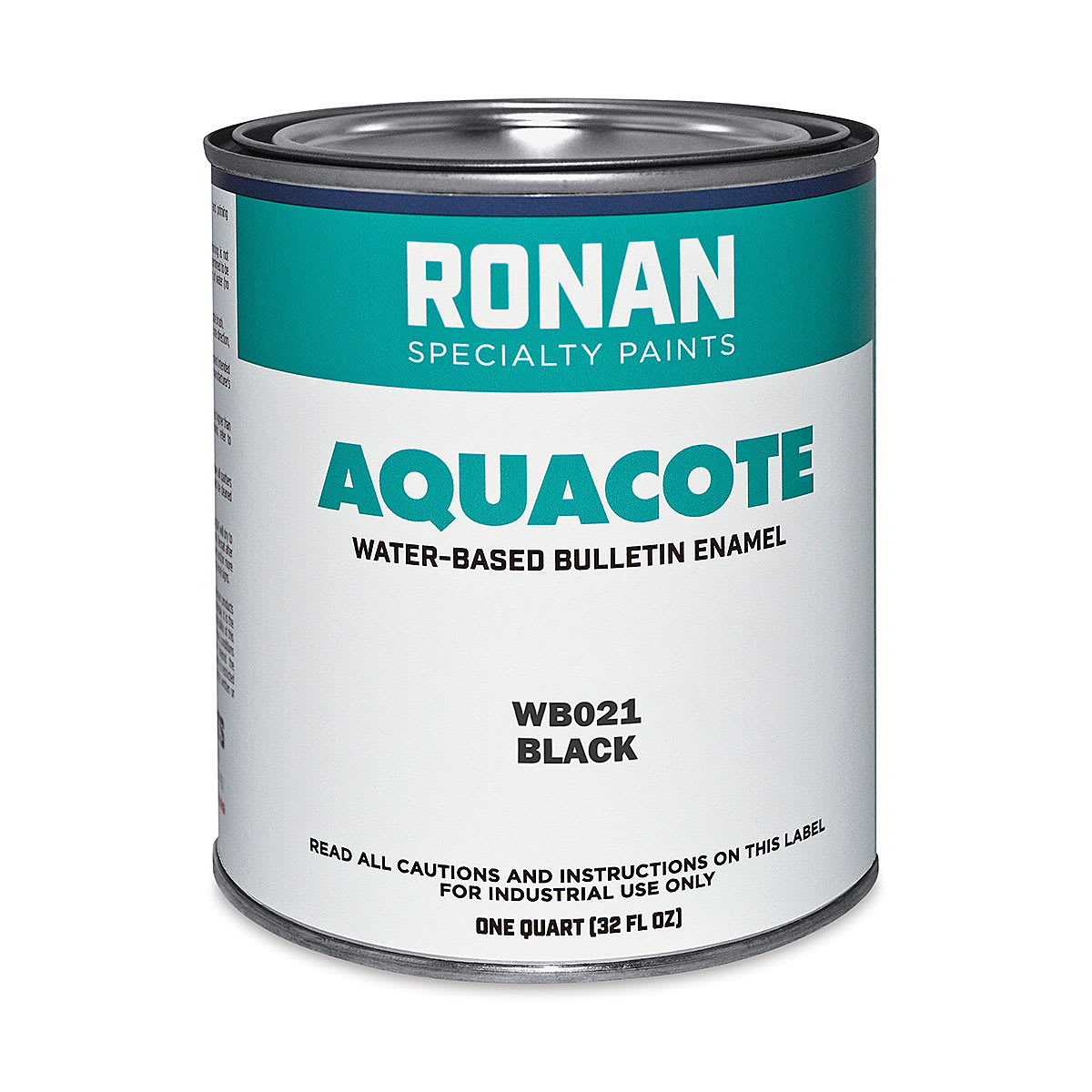 Ronan Aquacote Water-Based Acrylic Color - Black, Quart