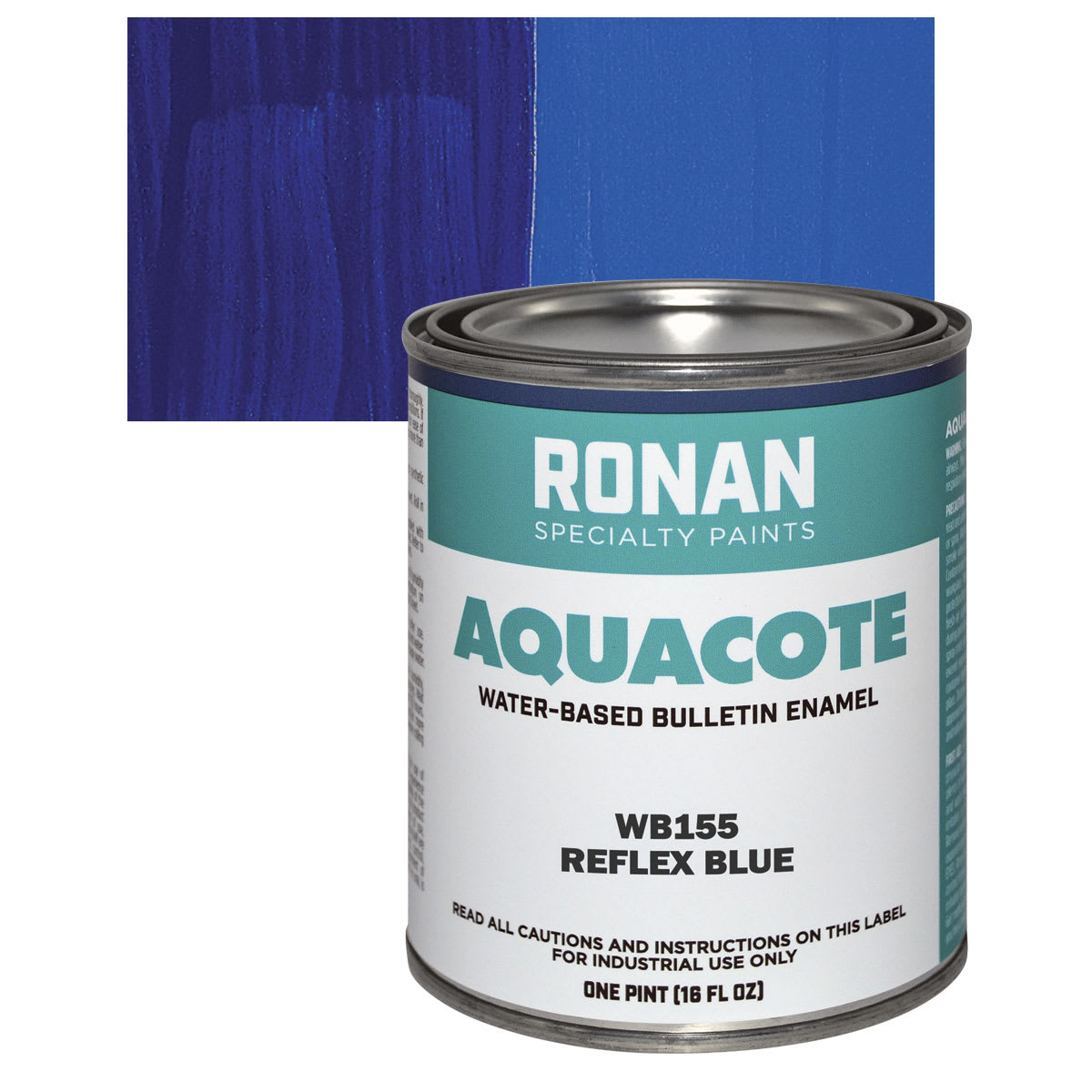 Ronan Aquacote Water-Based Acrylic Color - Reflex Blue, Pint and swatch