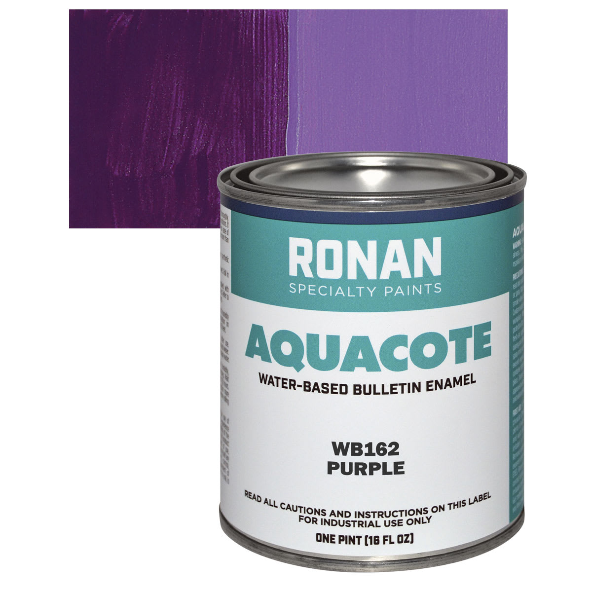 Ronan Aquacote Water-Based Acrylic Color - Purple, Pint and swatch