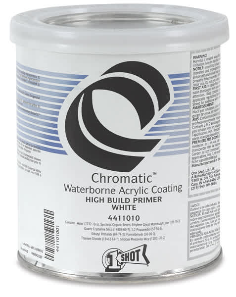 1-Shot Primers - Front of can of White High Build Primer