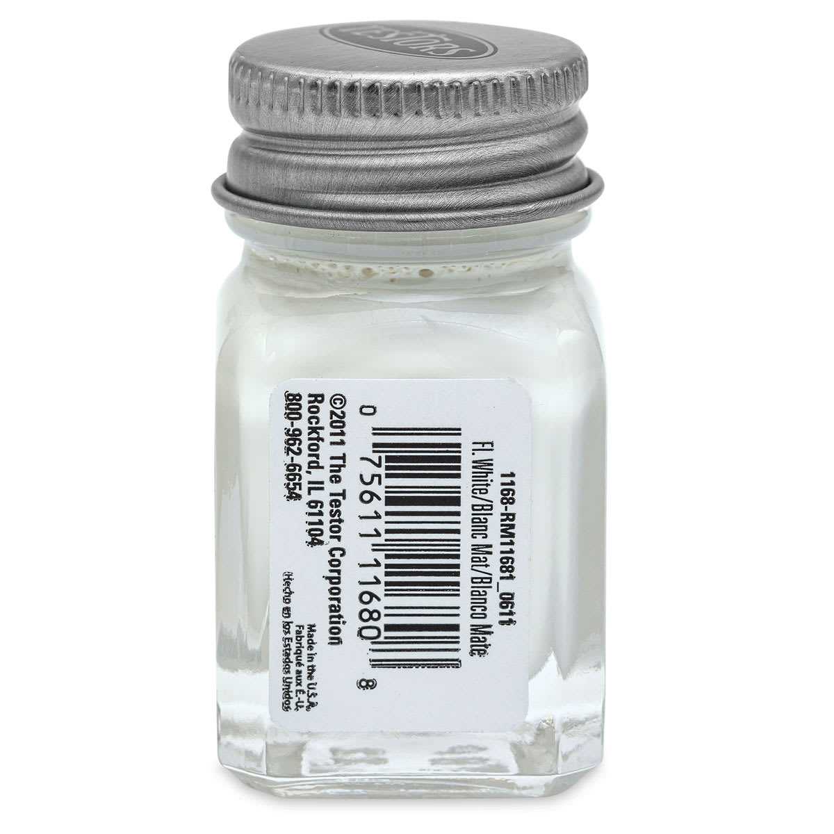 Testors Enamel Paint - Flat White, 1/4 oz bottle