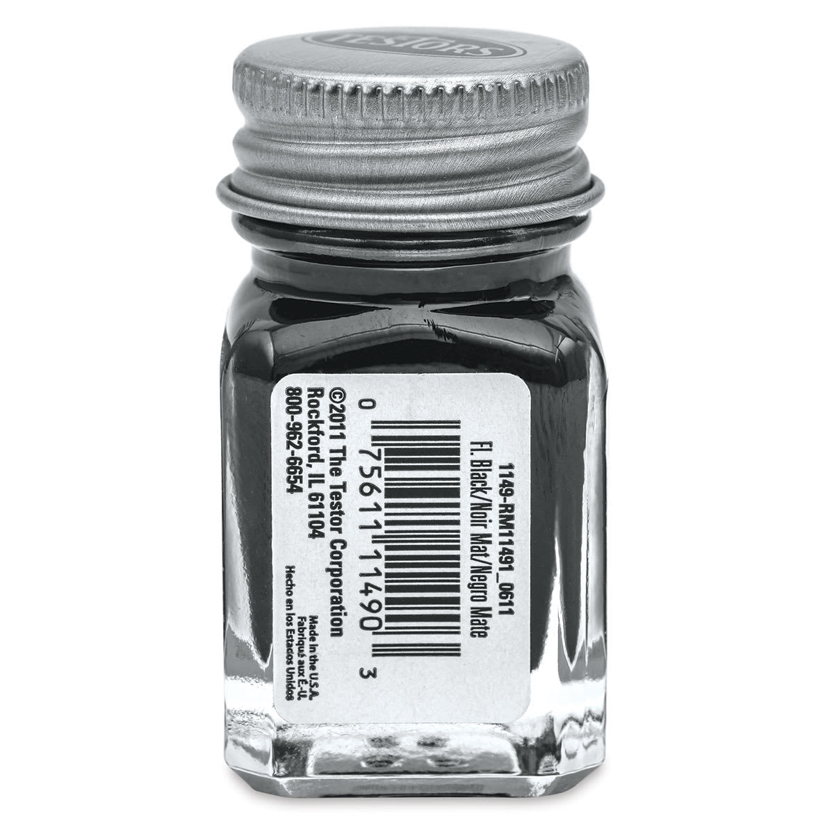Testors Enamel Paint - Flat Black, 1/4 oz bottle
