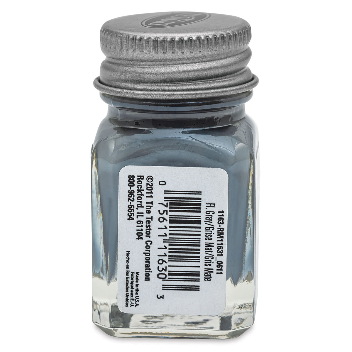 Testors Enamel Paint - Flat Gray, 1/4 oz bottle