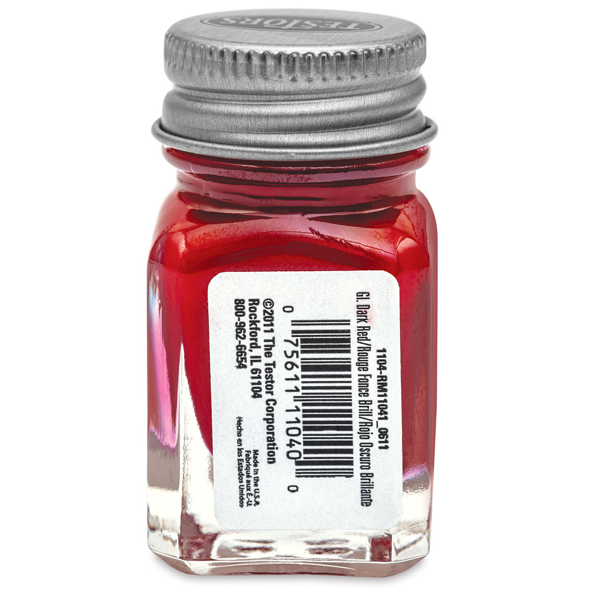 Testors Enamel Paint - Dark Red, 1/4 oz bottle