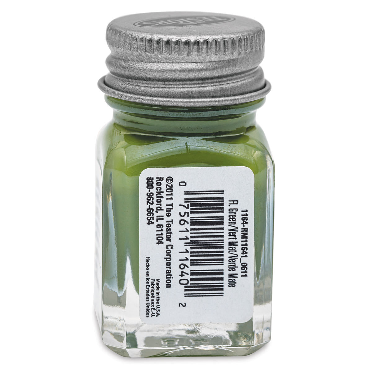 Testors Enamel Paint - Flat Green, 1/4 oz bottle