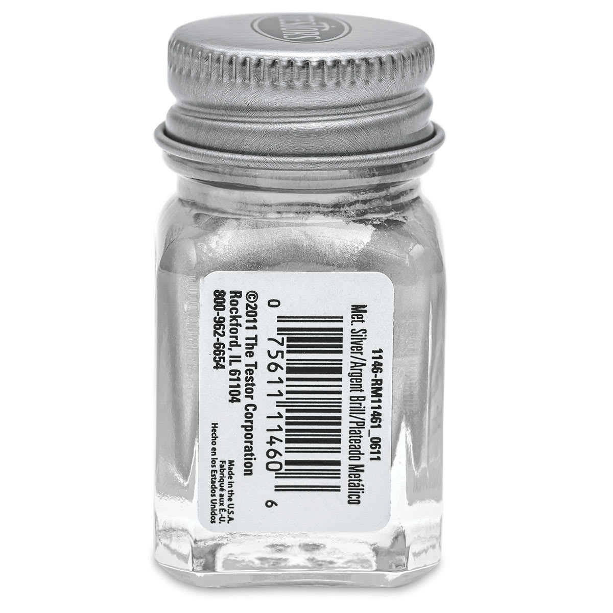 Testors Enamel Paint - Silver, 1/4 oz bottle