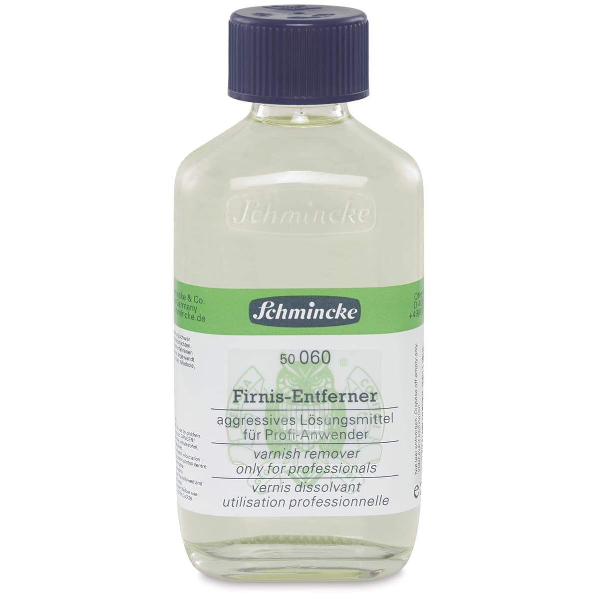 Schmincke Varnish Remover - Front of 200 ml Bottle