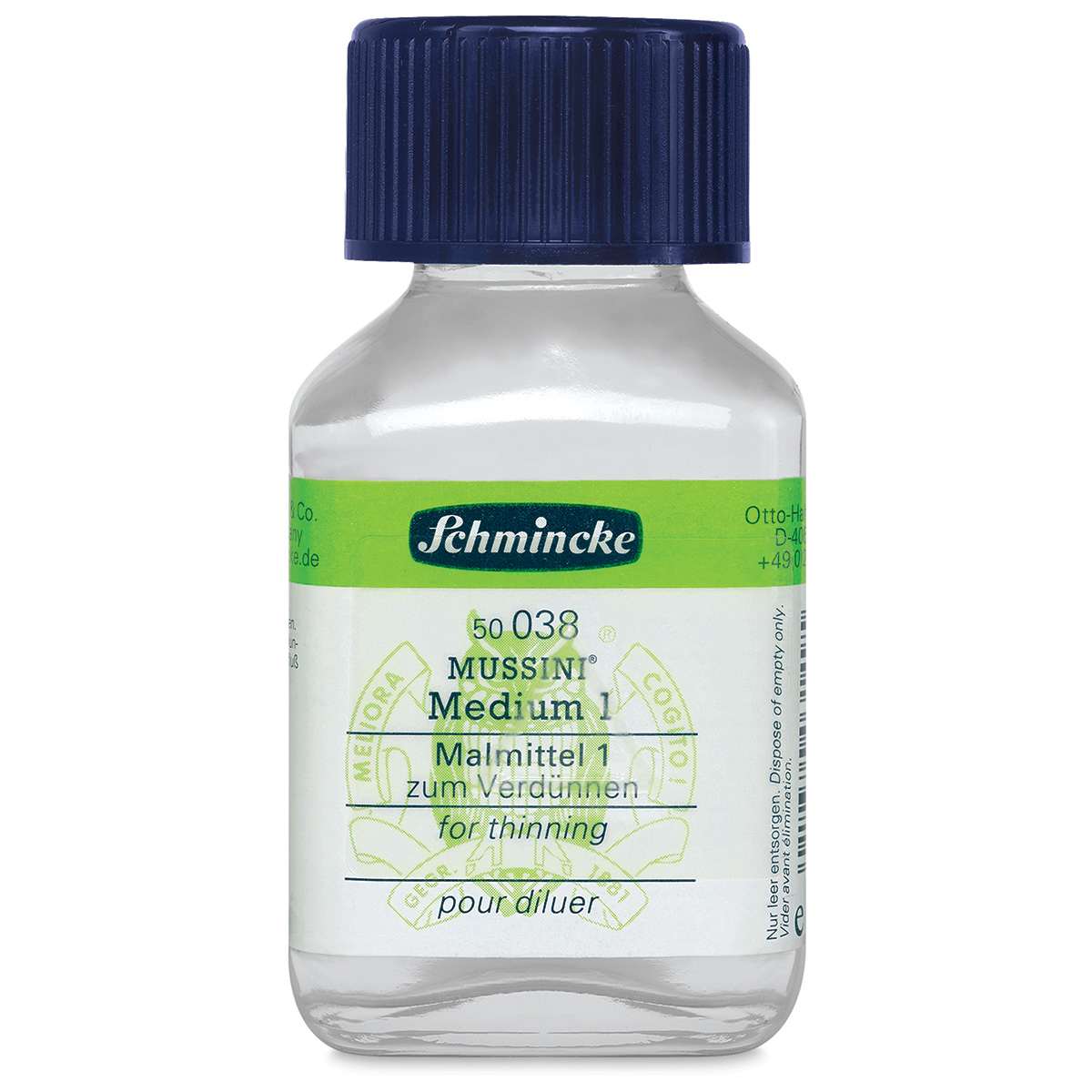 Schmincke Mussini Oil Mediums - Front view of 60 ml Medium 1 bottle
