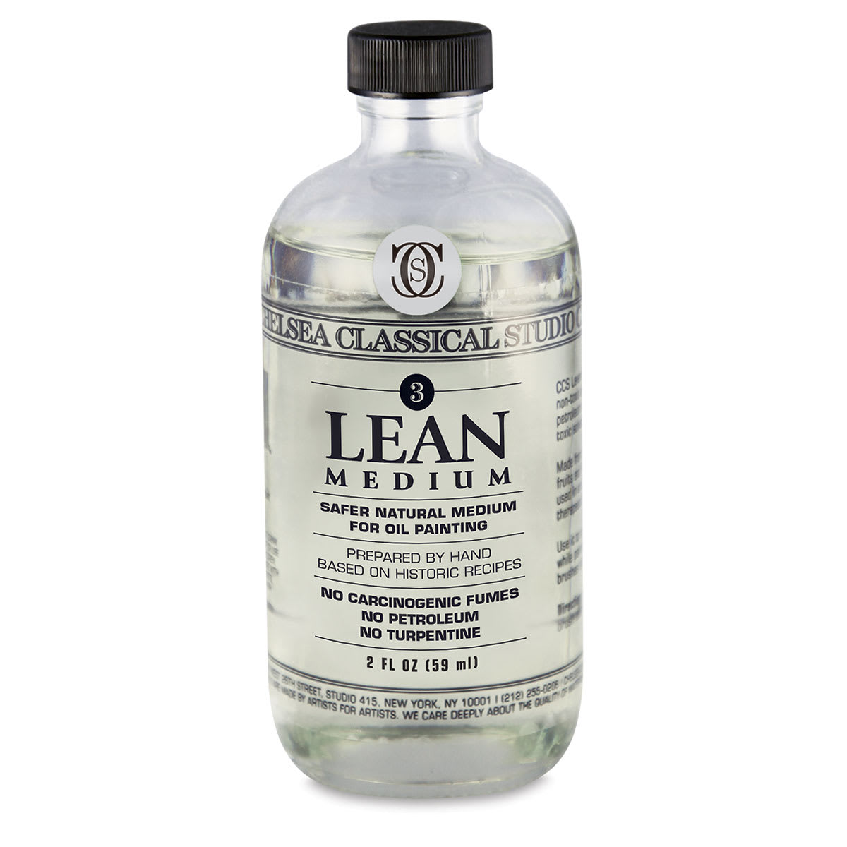 Chelsea Classical Studio Oils Lean Medium - Front of 2 oz bottle