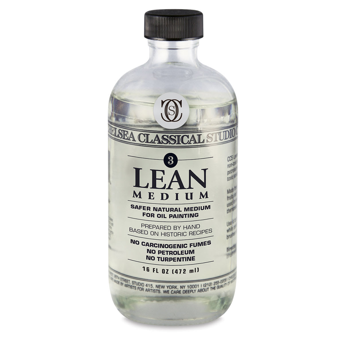 Chelsea Classical Studio Oils Lean Medium - Front of 16 oz bottle