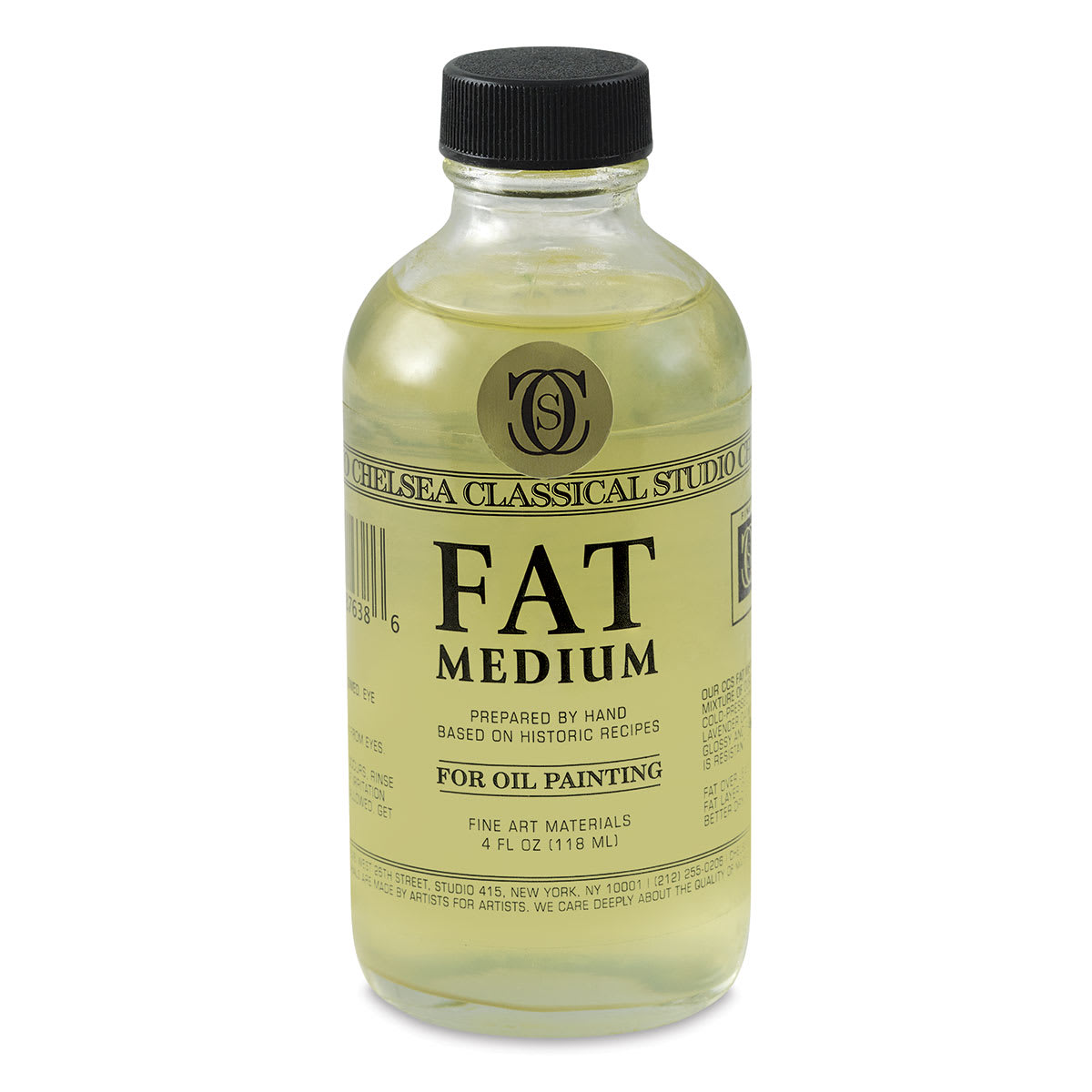 Chelsea Classical Studio Oil Fat Medium - Front of 4 oz bottle