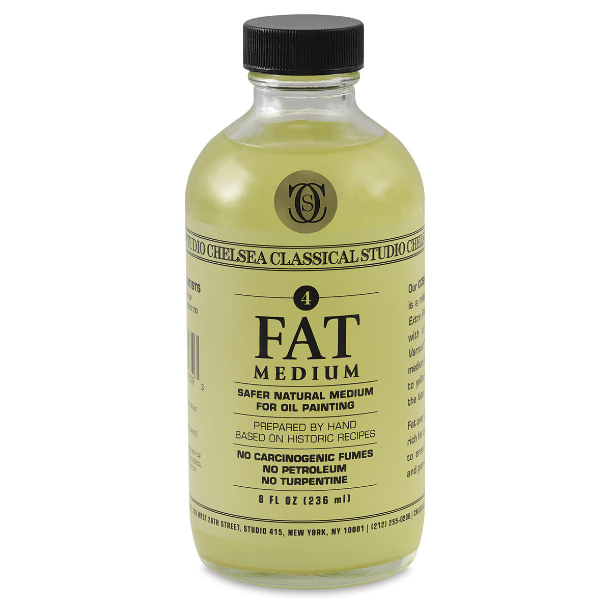 Chelsea Classical Studio Oil Fat Medium - Front of 8 oz bottle