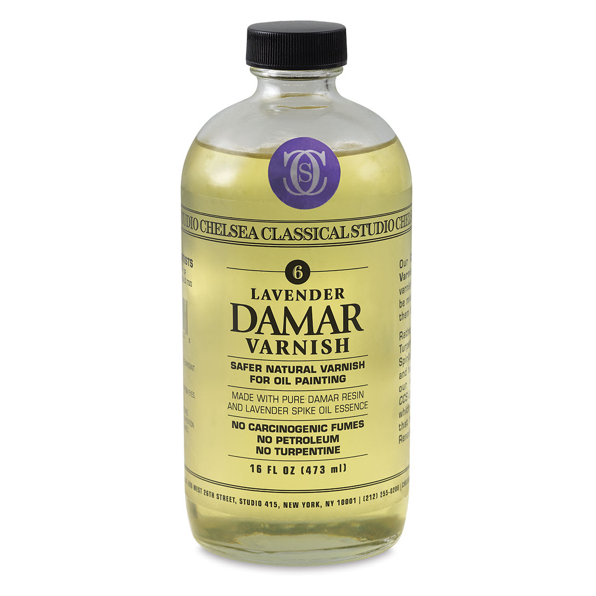 Chelsea Classical Studio Oil Painting - Lavender Damar Varnish, 16 oz
