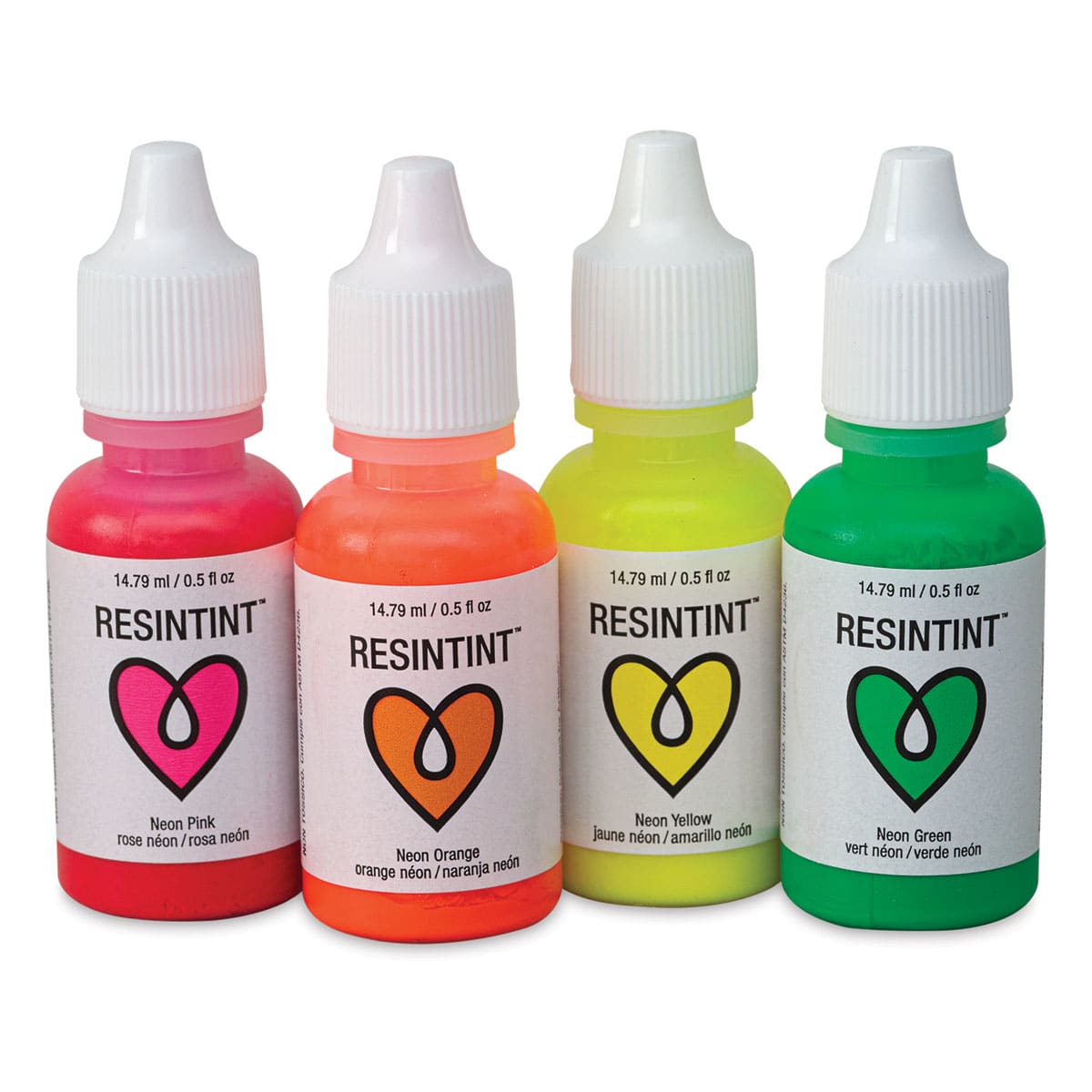 ArtResin ResinTint - Set of 4 Neon Colors in a row