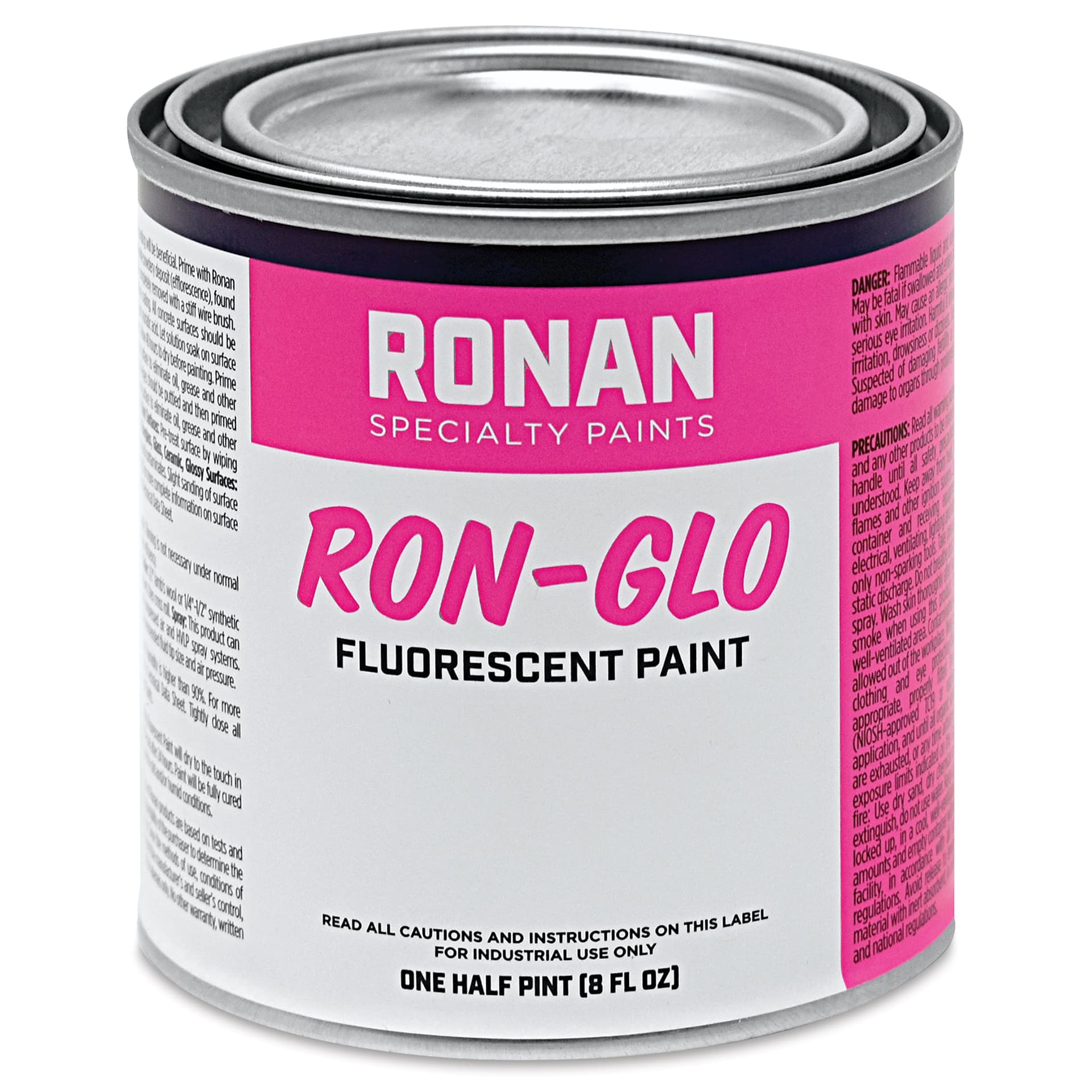 Ronan RON-GLO Fluorescent Paint - Lime Yellow, 8 oz