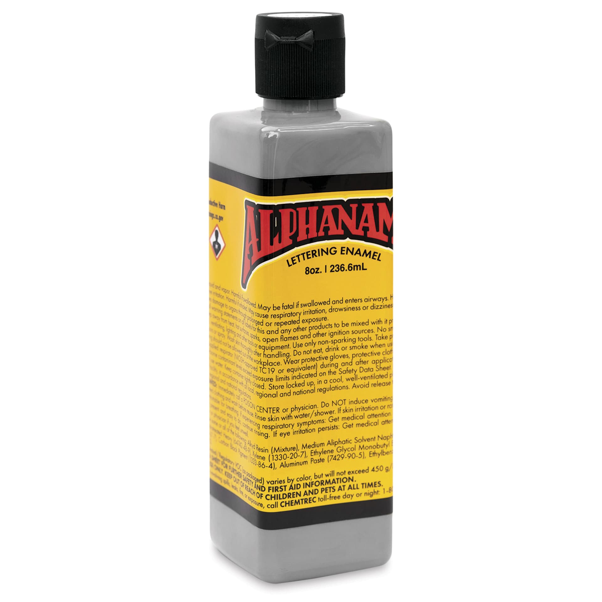 Alpha6 Alphanamel Lettering Enamel - Light Grey, 236.6 ml, Bottle