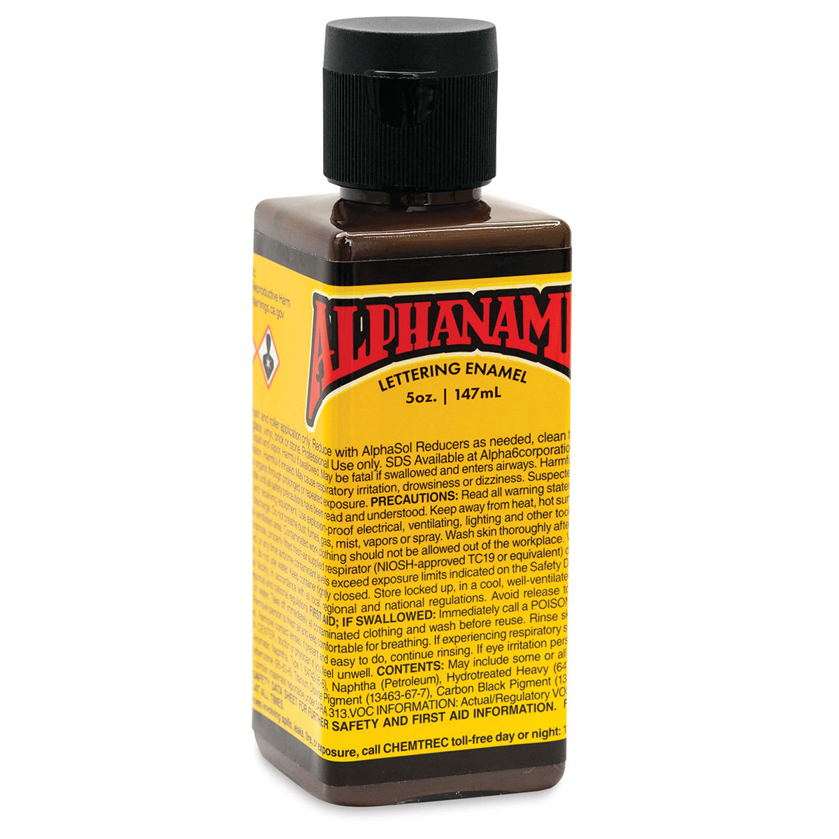 Alpha6 Alphanamel Lettering Enamel - Medium Brown, 147 ml, Bottle