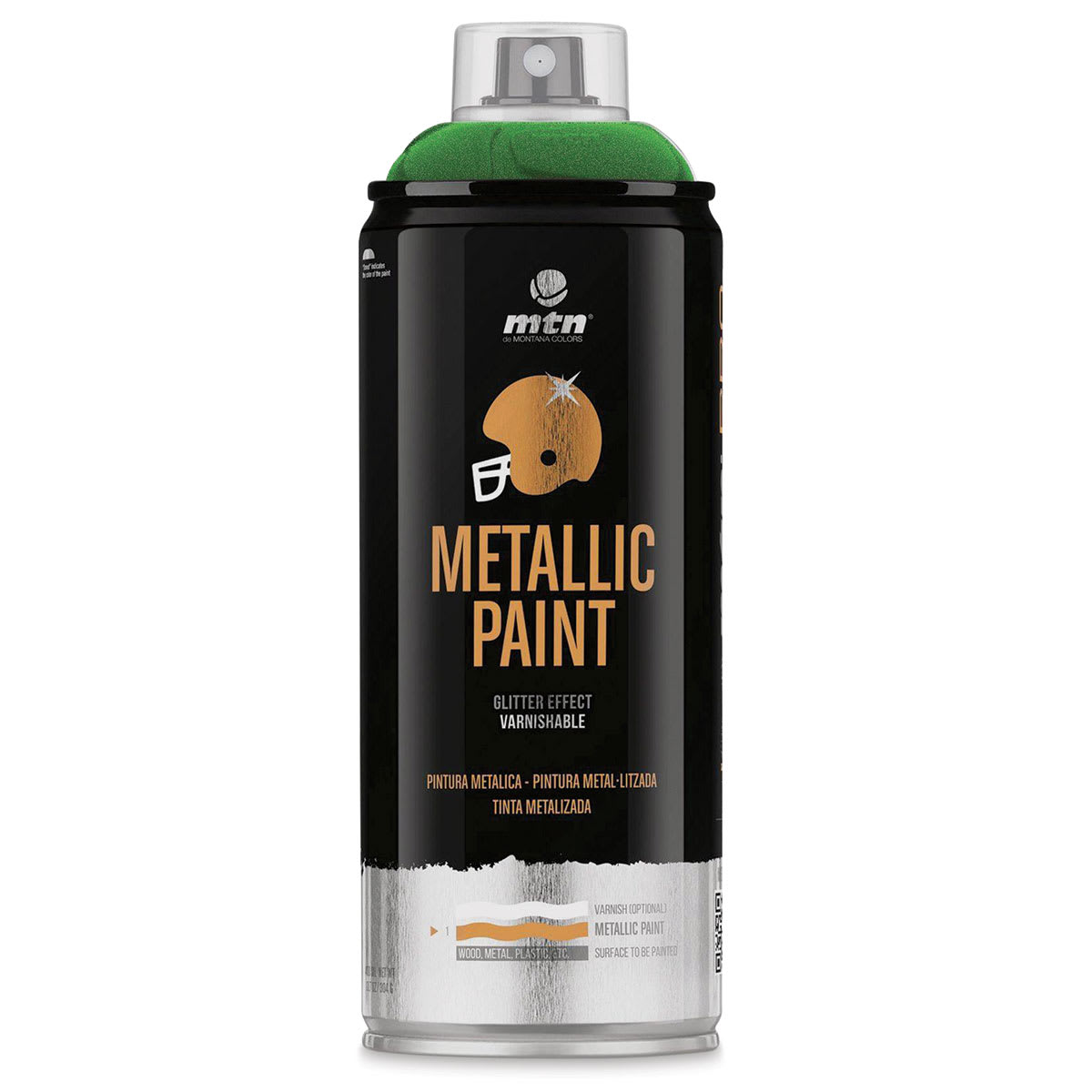 MTN Pro Metallic Spray Paint - Metallic Green, 400 ml
