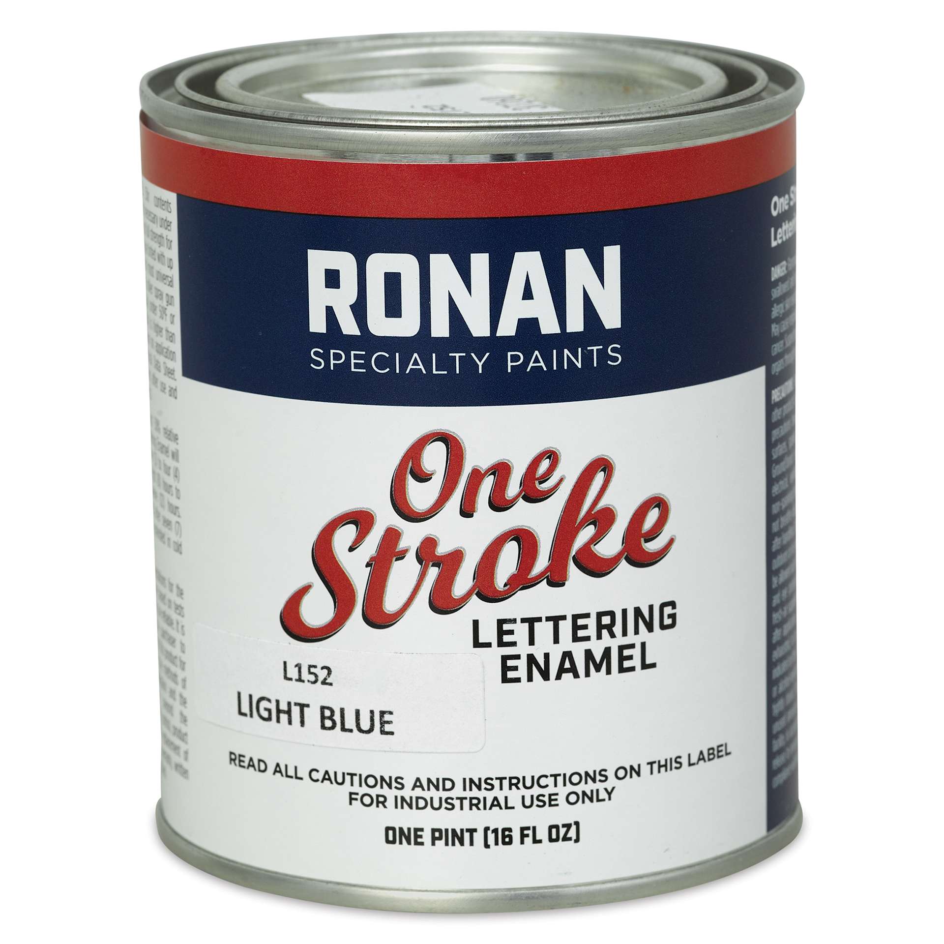 Ronan One Stroke Lettering Enamel - Light Blue, Pint (Front)