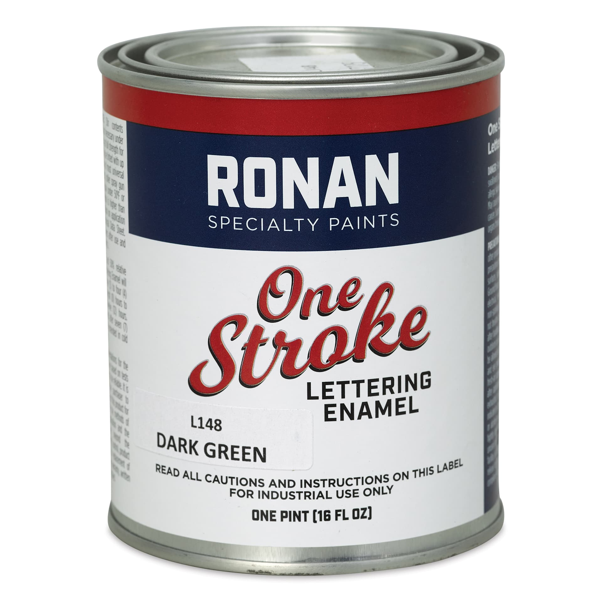 Ronan One Stroke Lettering Enamel - Dark Green, Pint (Front)