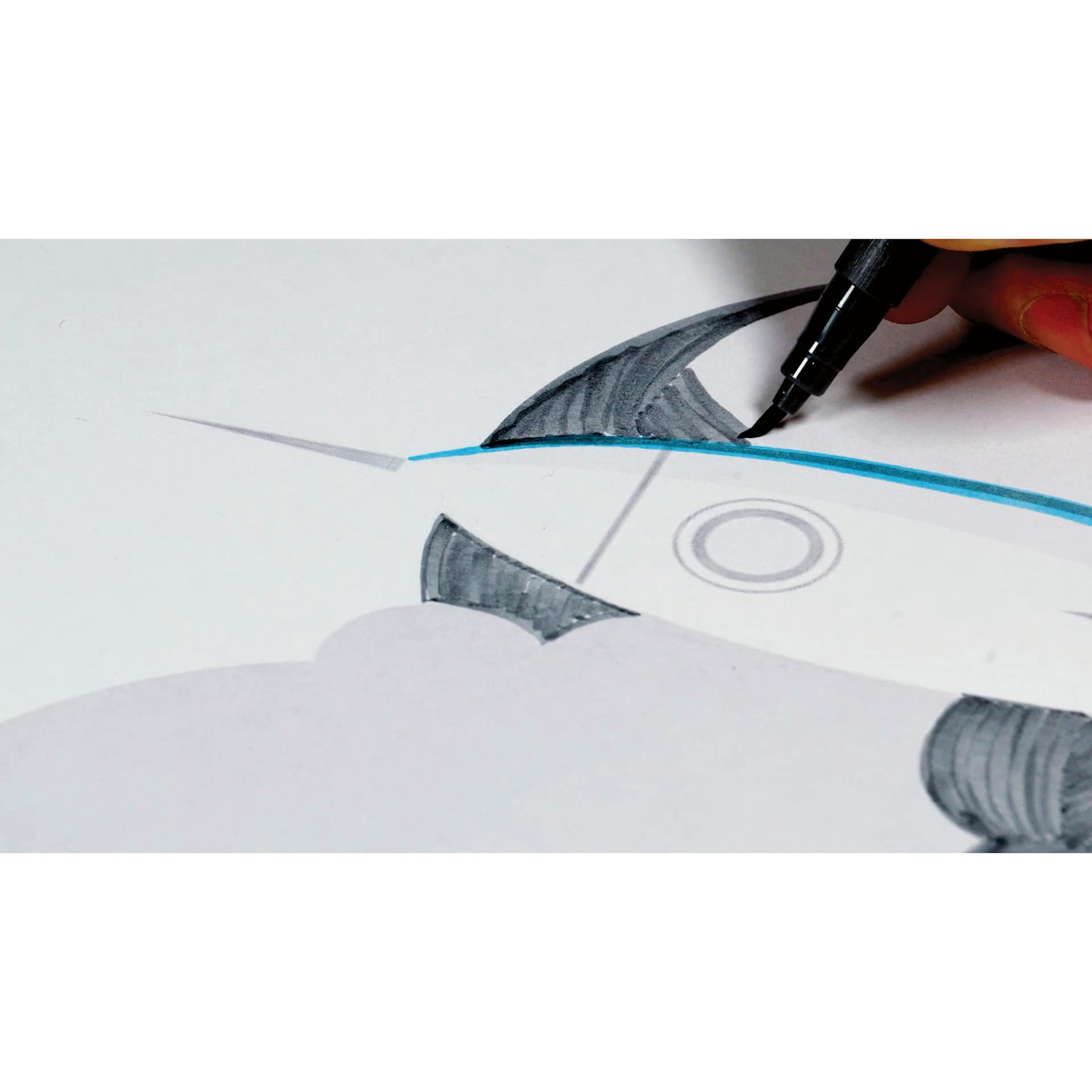 Staedtler Pigment Arts Brush Pen Sets, drawing in progress