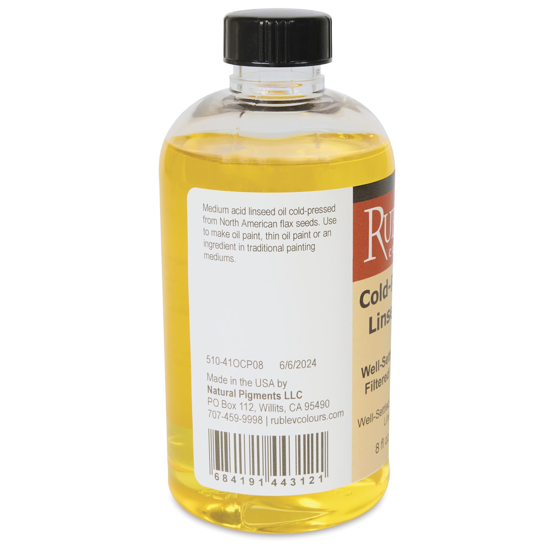 Rublev Cold-Pressed Linseed Oil - 236 ml back