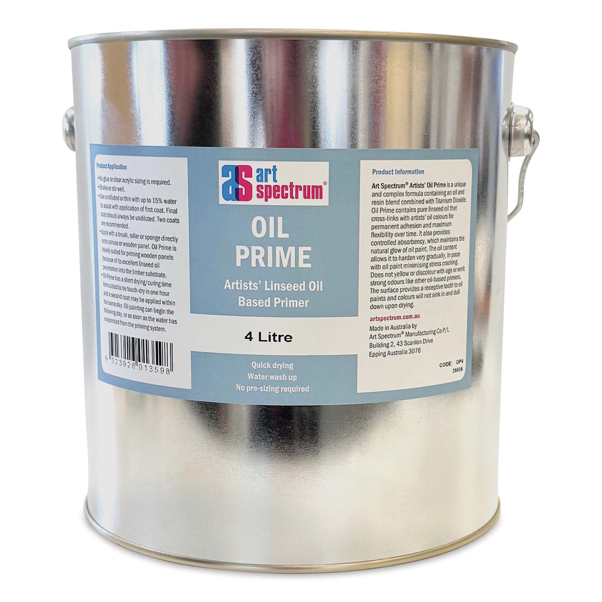 Art Spectrum Oil Prime Oil Based Primer - 4 L