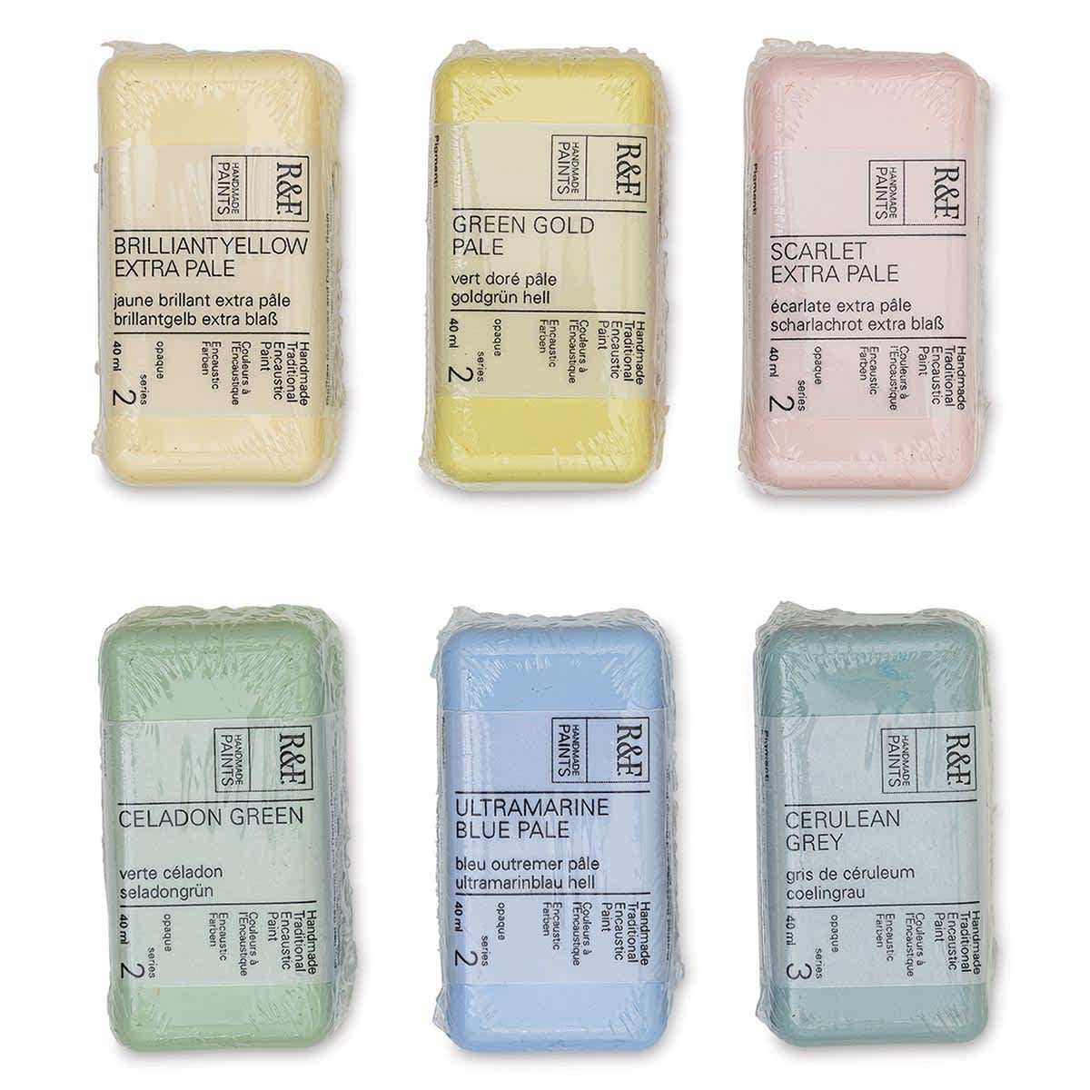 R&F Encaustic Paint Block - Chromatic Tones Set of 6