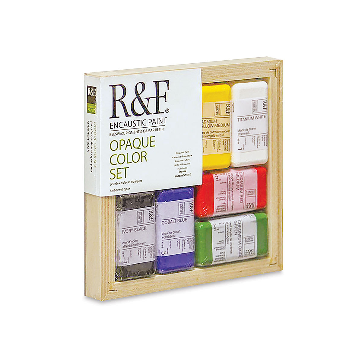 R&F Encaustic Paints - Opaque Colors, Set of 6, 40 ml blocks
