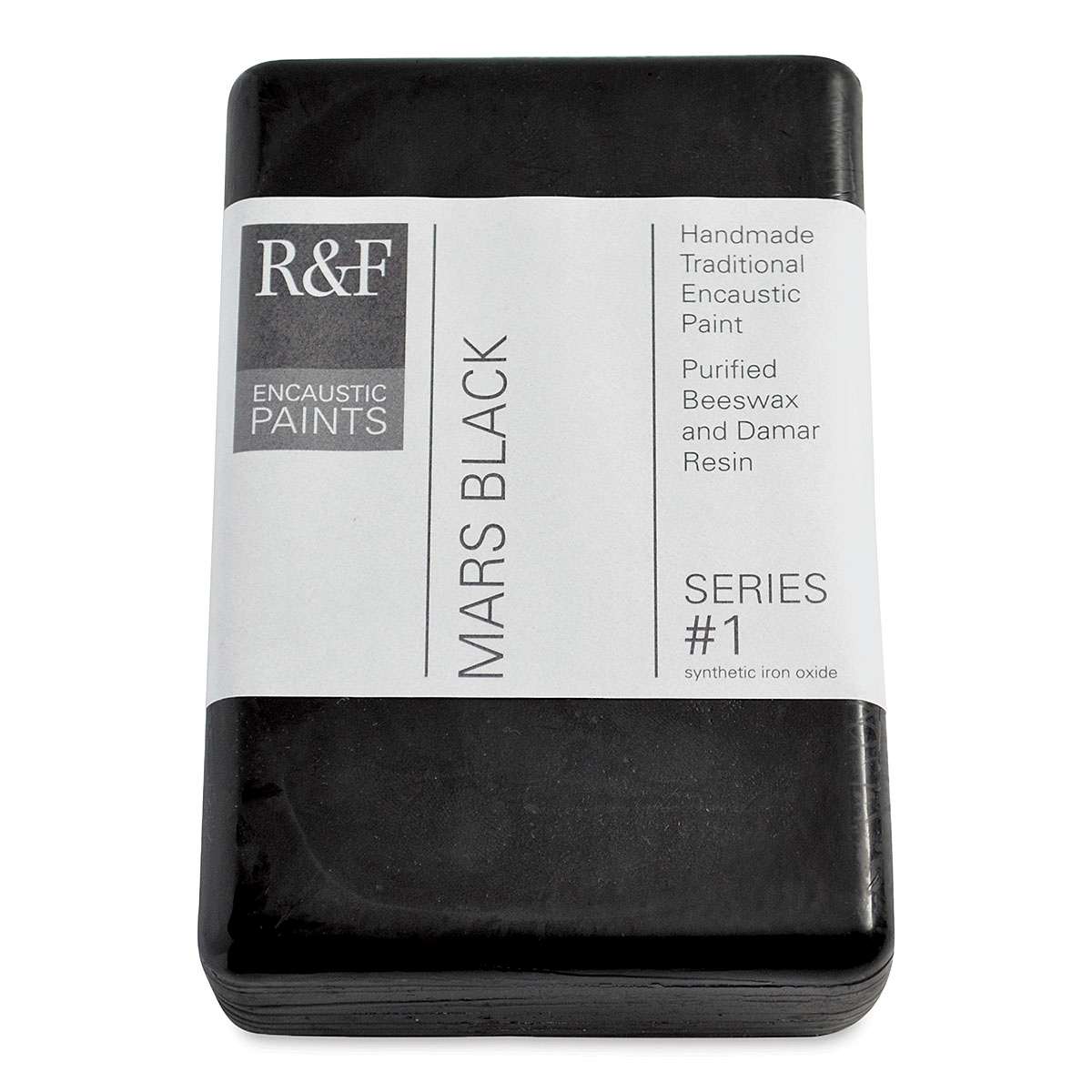 R&F Encaustic Paint Block - Mars Black, 333 ml block