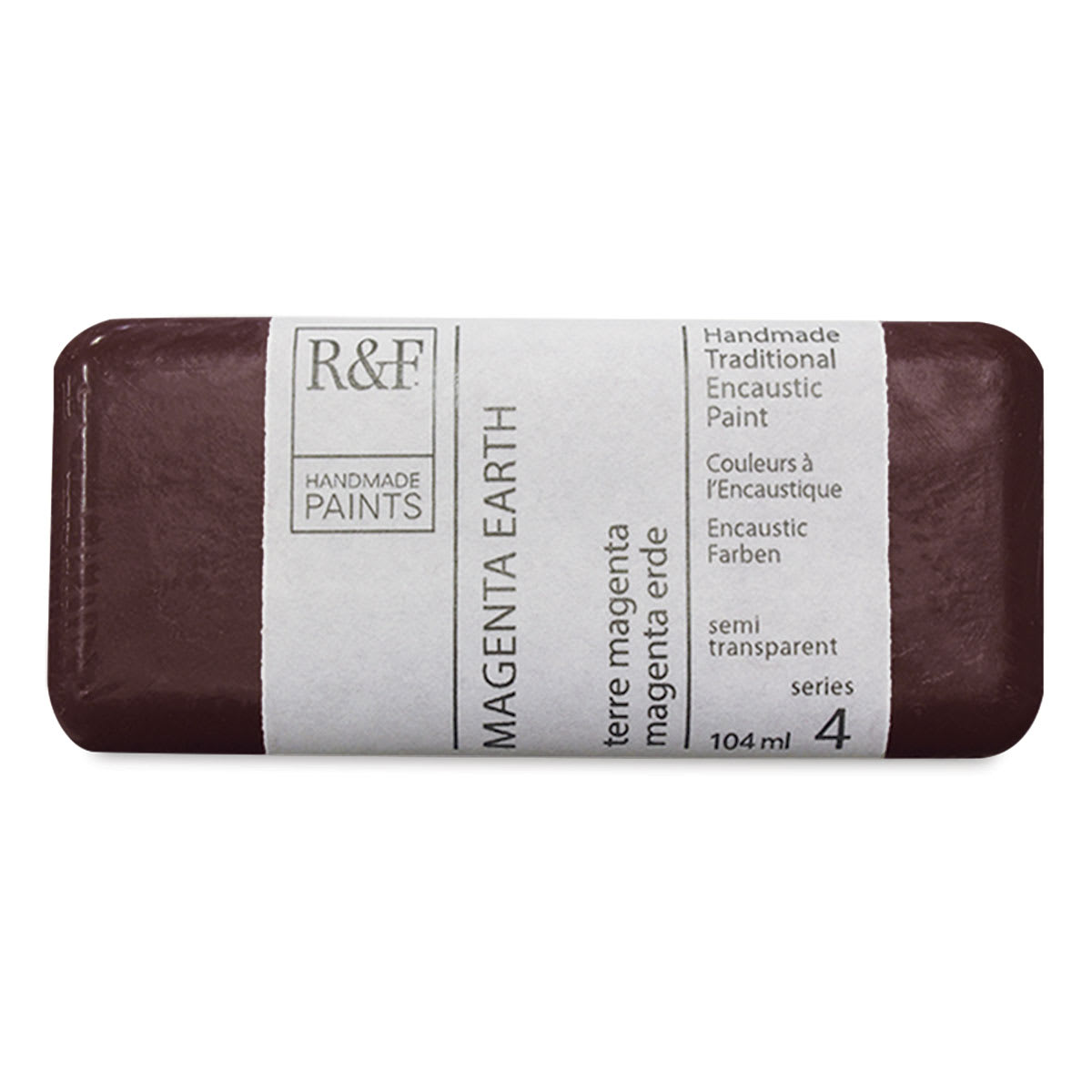 R&F Encaustic Paint Block - Magenta Earth, 104 ml, Block