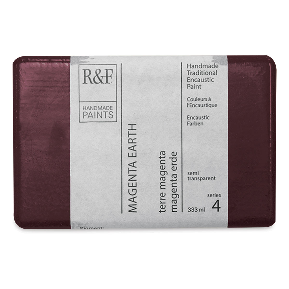 R&F Encaustic Paint Block - Magenta Earth, 333 ml, Block