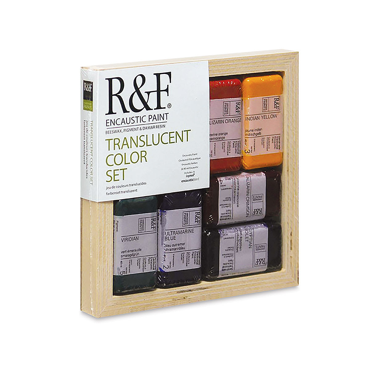 R&F Encaustic Paints - Translucent Colors, 40 ml, Set of 6 block