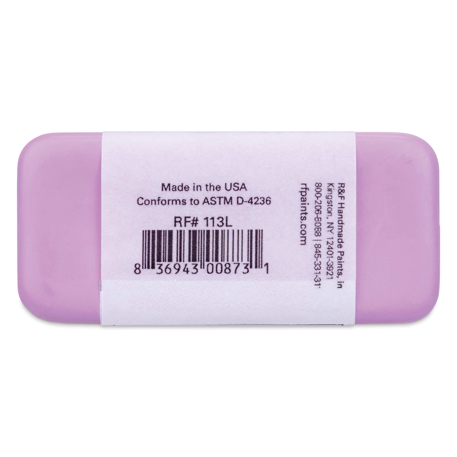 R&F Encaustic Paint Block - Quinacridone Magenta Light, 104 ml block back