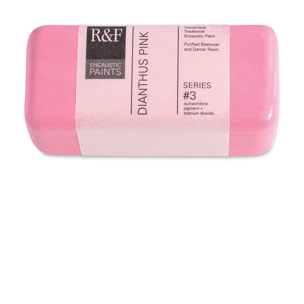 R&F Encaustic Paint Block - Dianthus Pink, 104 ml block