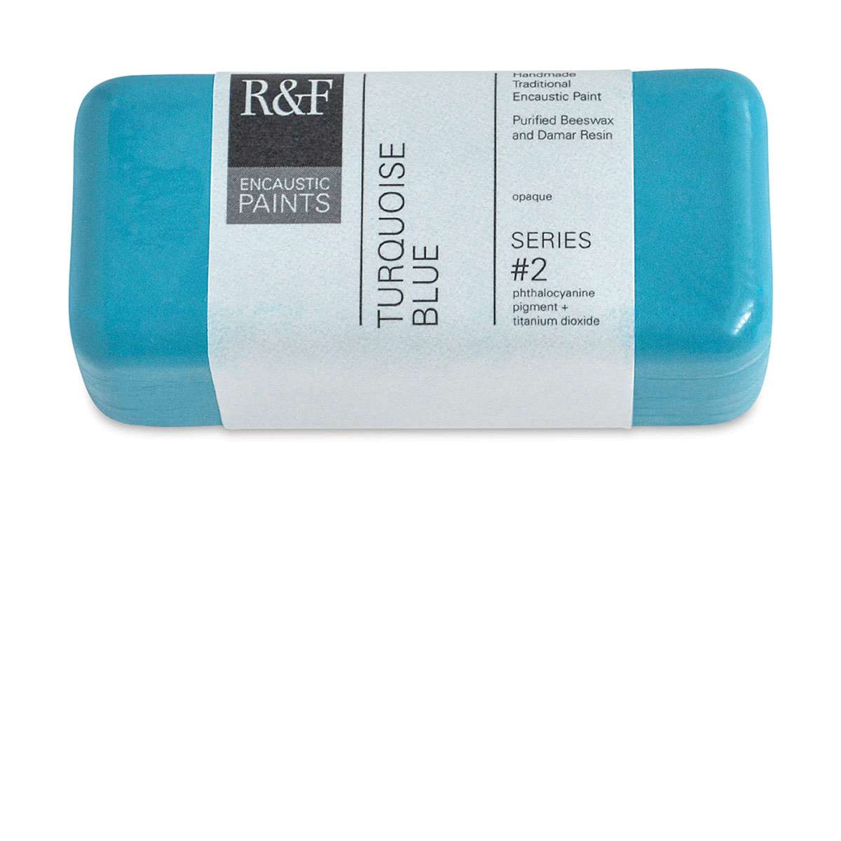 R&F Encaustic Paint Block - Turquoise Blue, 104 ml block