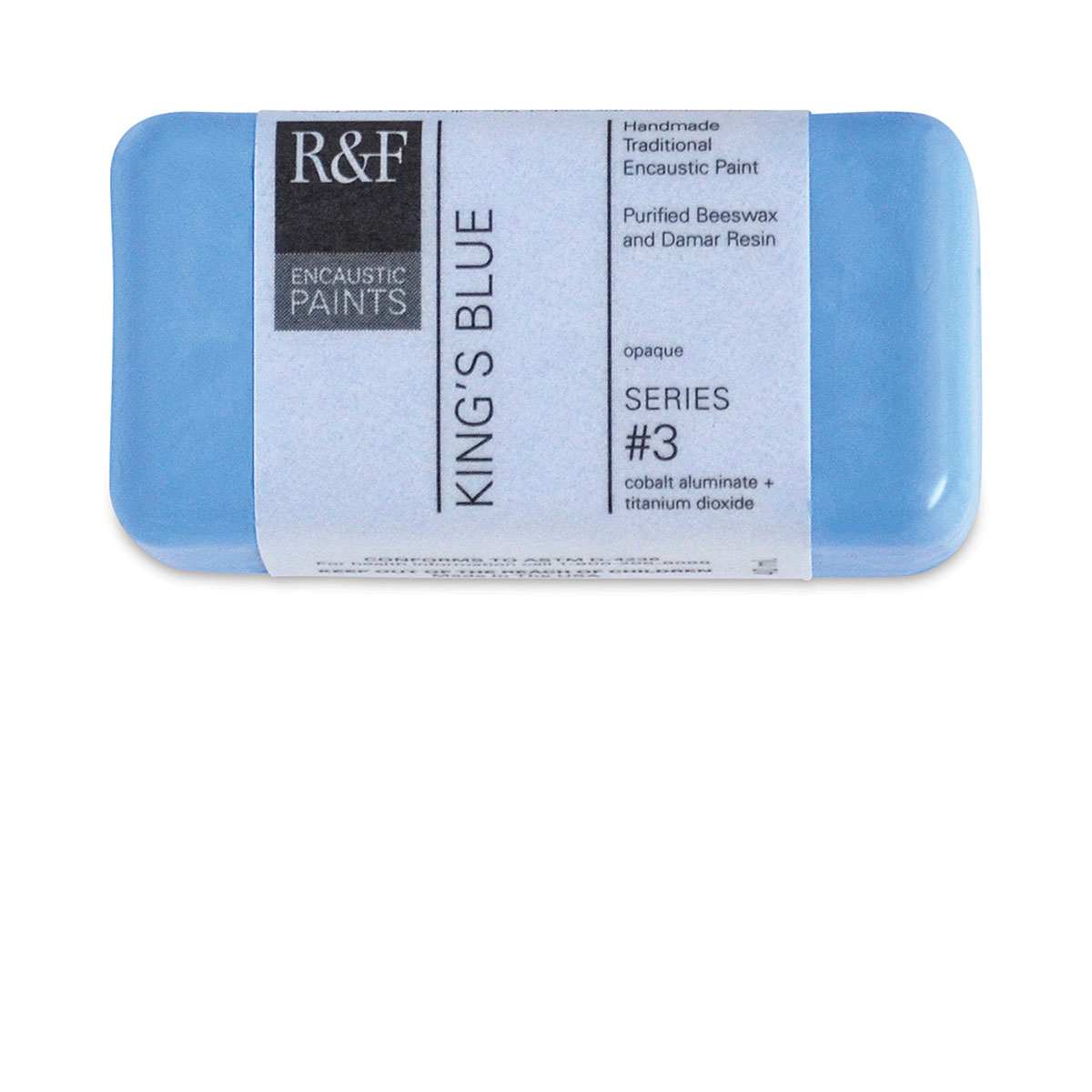 R&F Encaustic Paint Block - King's Blue, 40 ml block