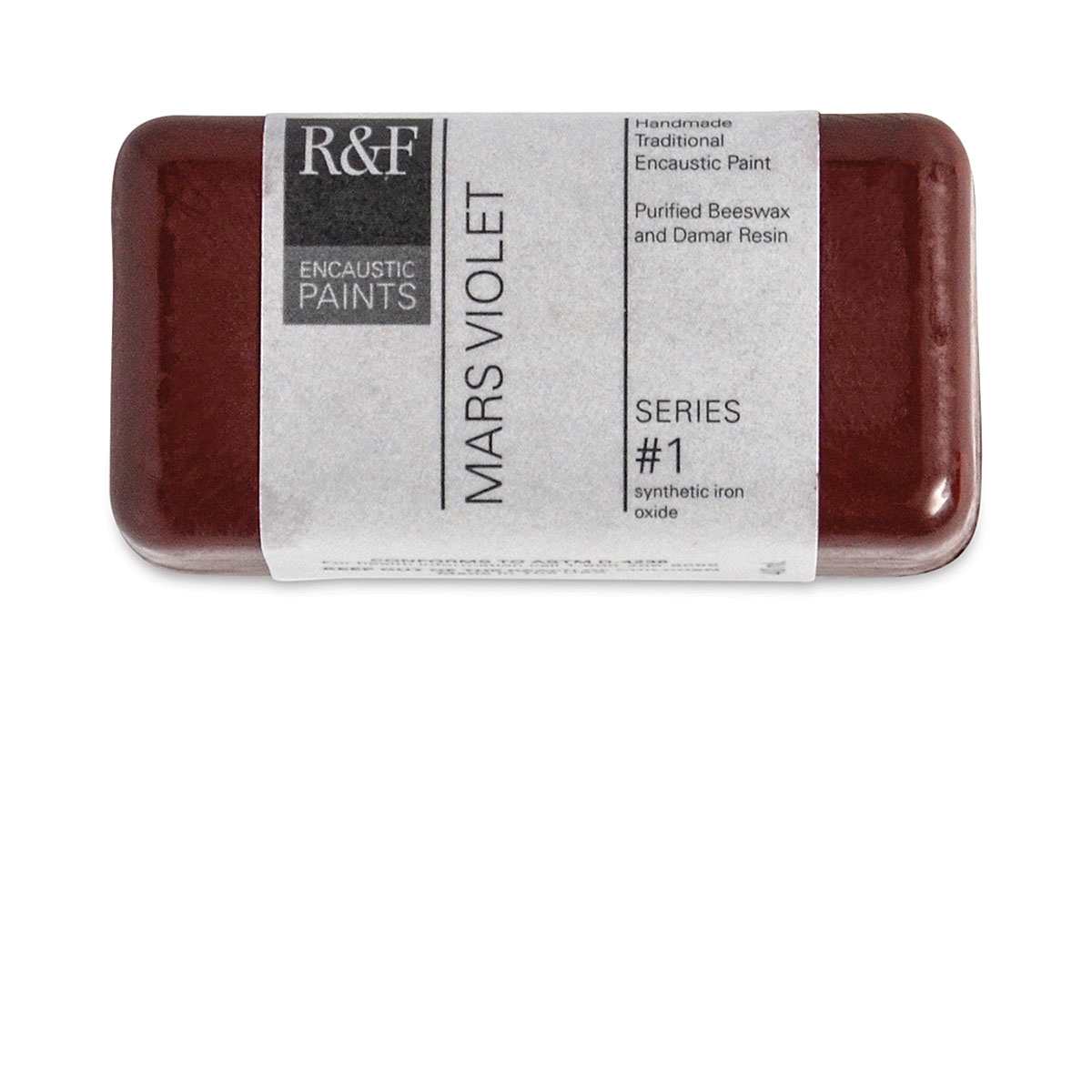 R&F Encaustic Paint Block - Mars Violet, 40 ml block