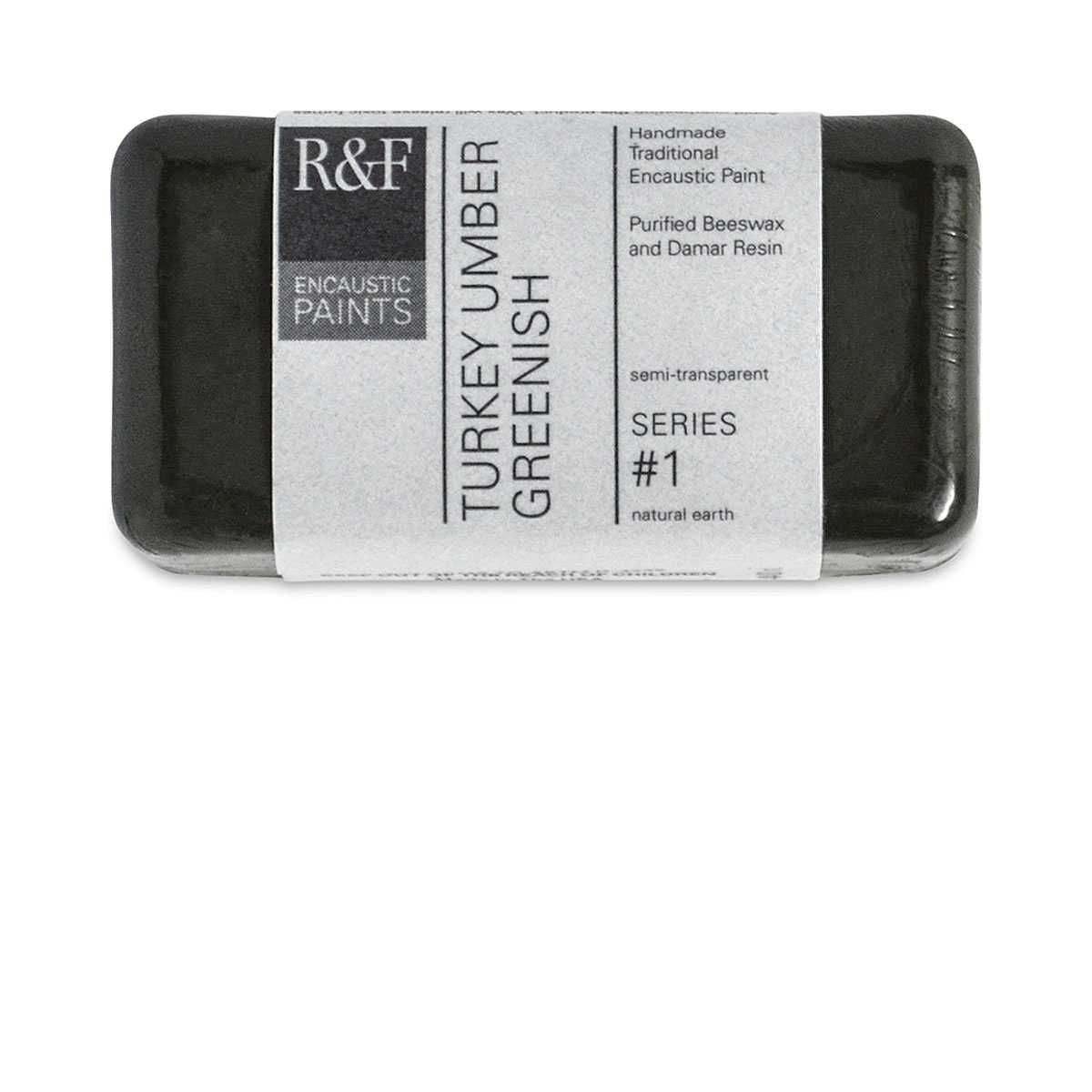 R&F Encaustic Paint Block - Turkey Umber Greenish, 40 ml  block