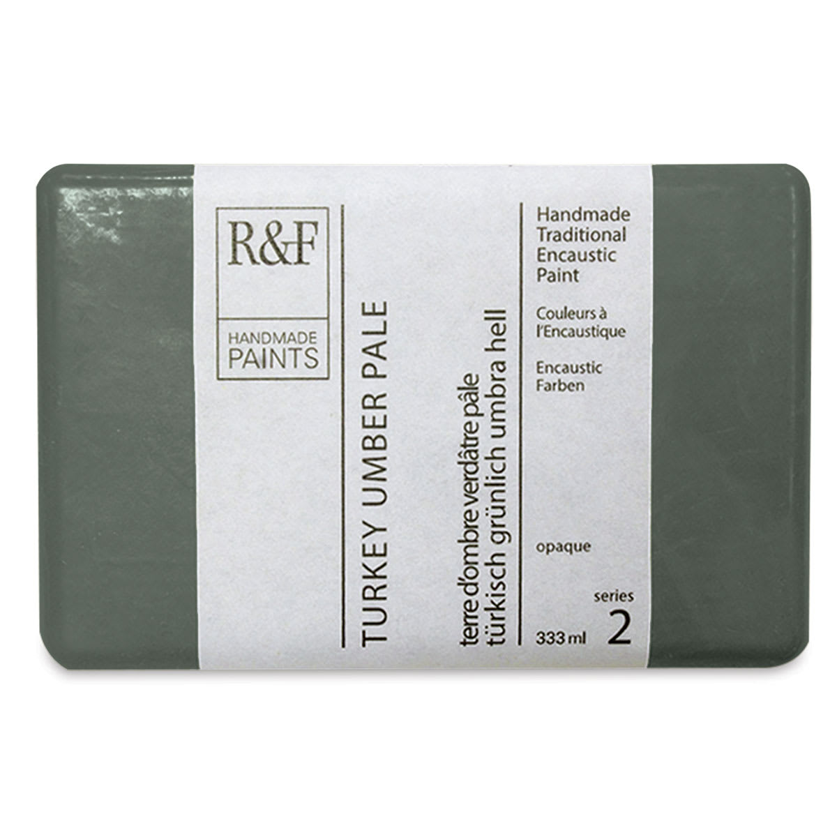 R&F Encaustic Paint Block - Turkey Umber Pale, 333 ml, Block