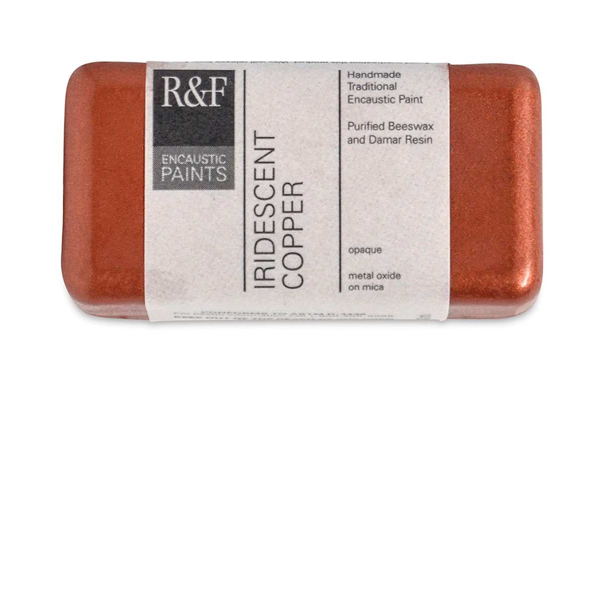 R&F Encaustic Paint Block - Iridescent Copper, 40 ml block