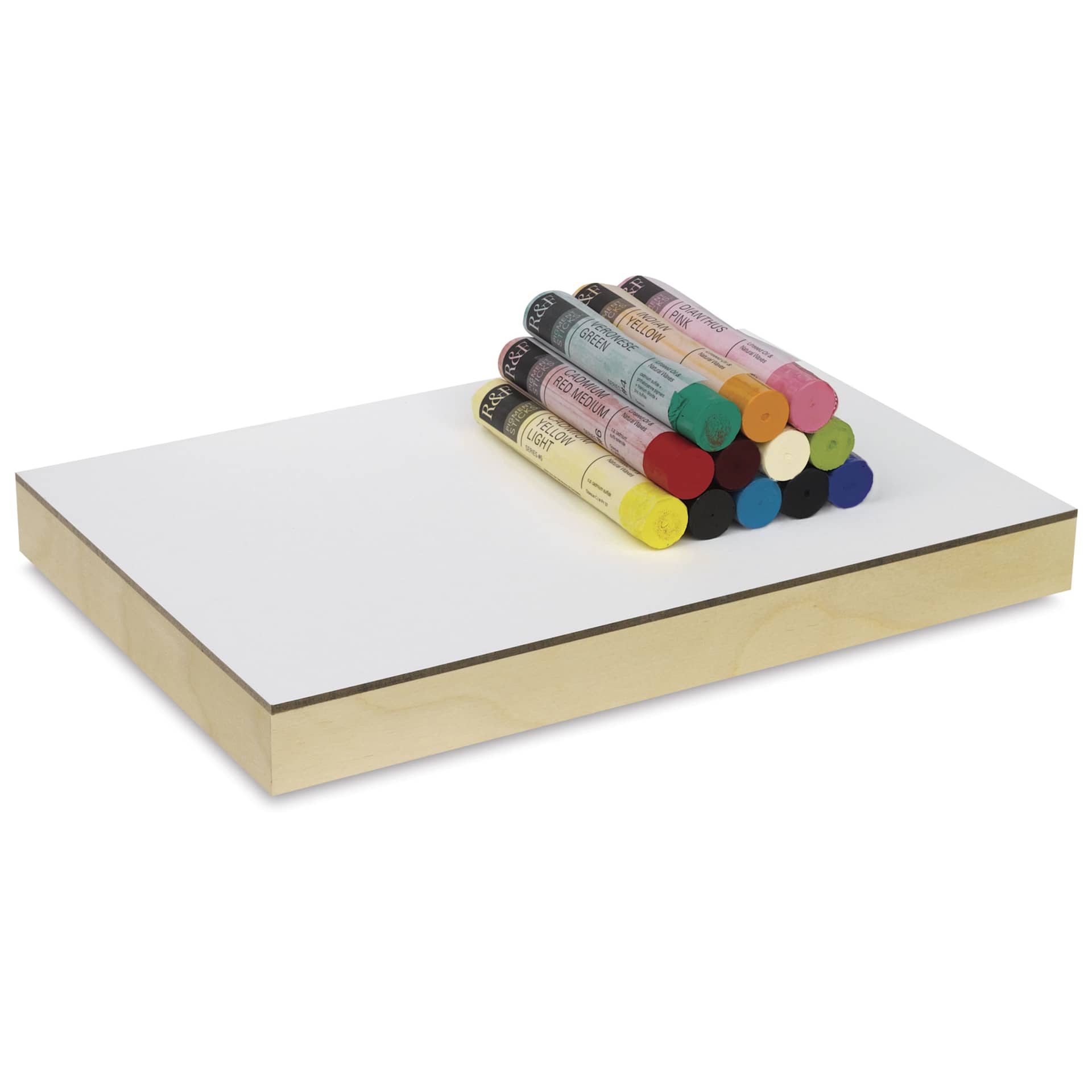 R&F Pigment Sticks - Set of 12 with Gessobord, Painter's Dozen, 38 ml