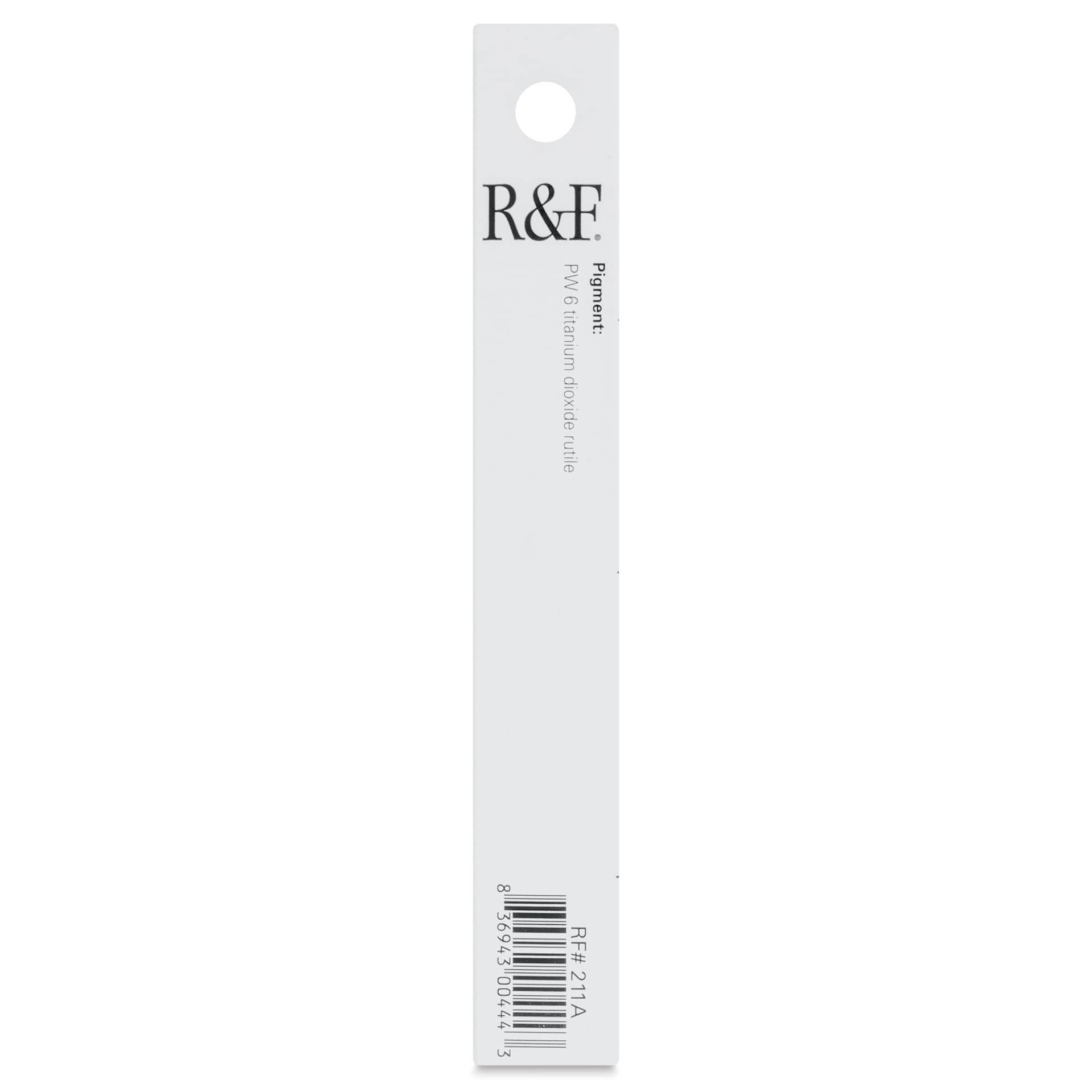 R&F Pigment Stick - Unbleached Titanium, 38 ml - back of packaging