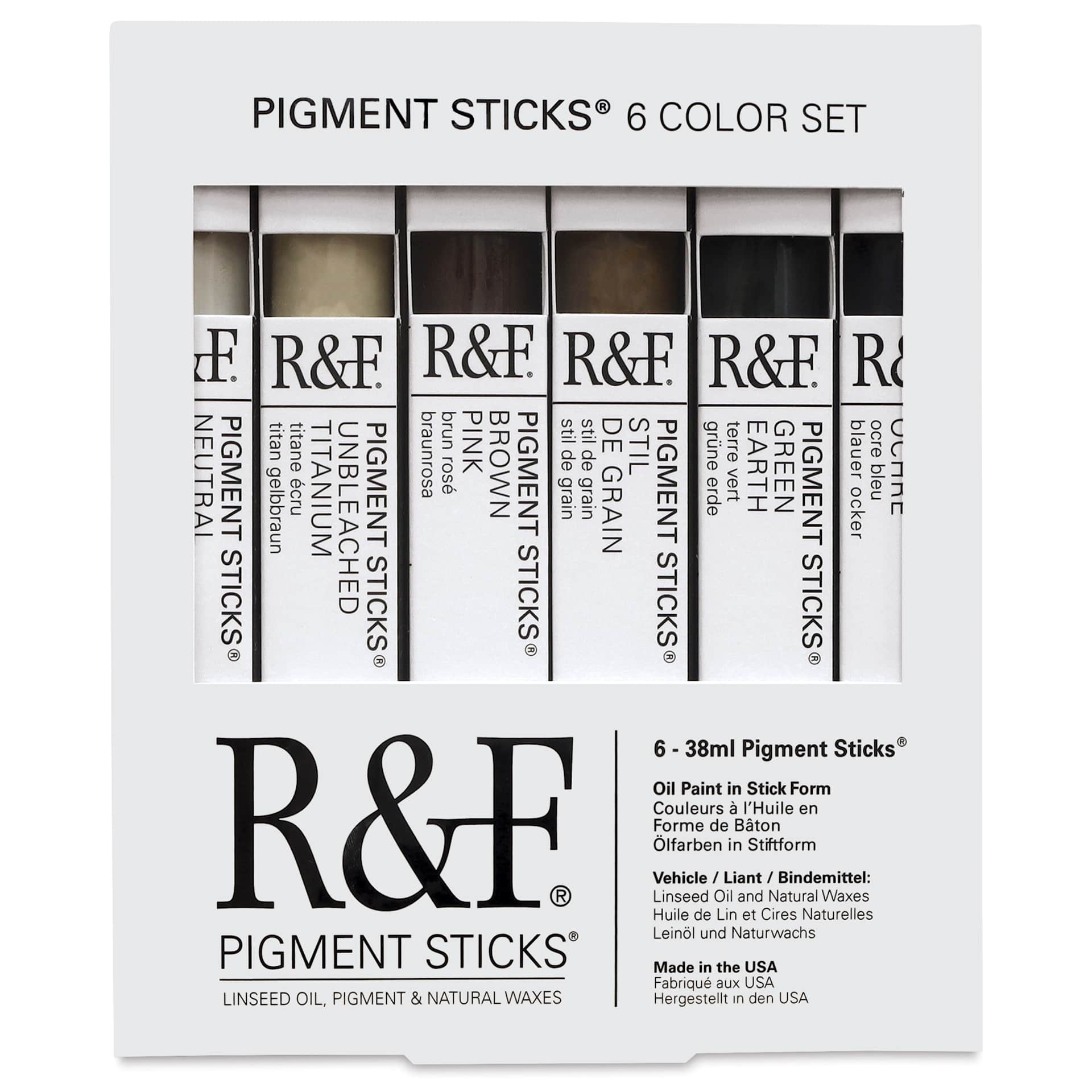 R&F Pigment Sticks - Earth Tones Set