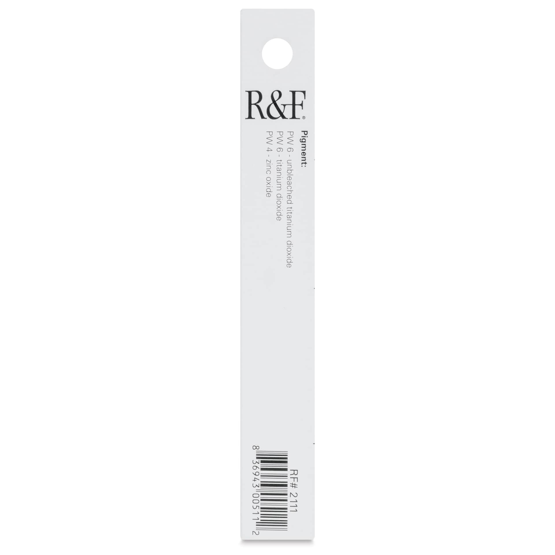 R&F Pigment Stick - Neutral White, 38 ml stick - back of packaging