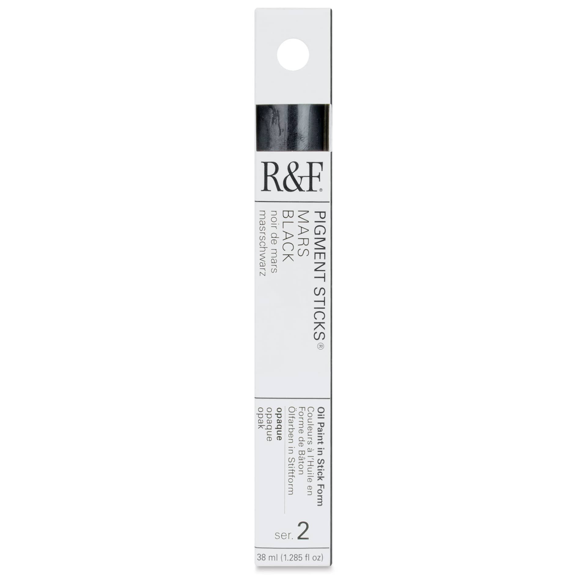 R&F Pigment Stick - Mars Black, 38 ml stick - front of packaging
