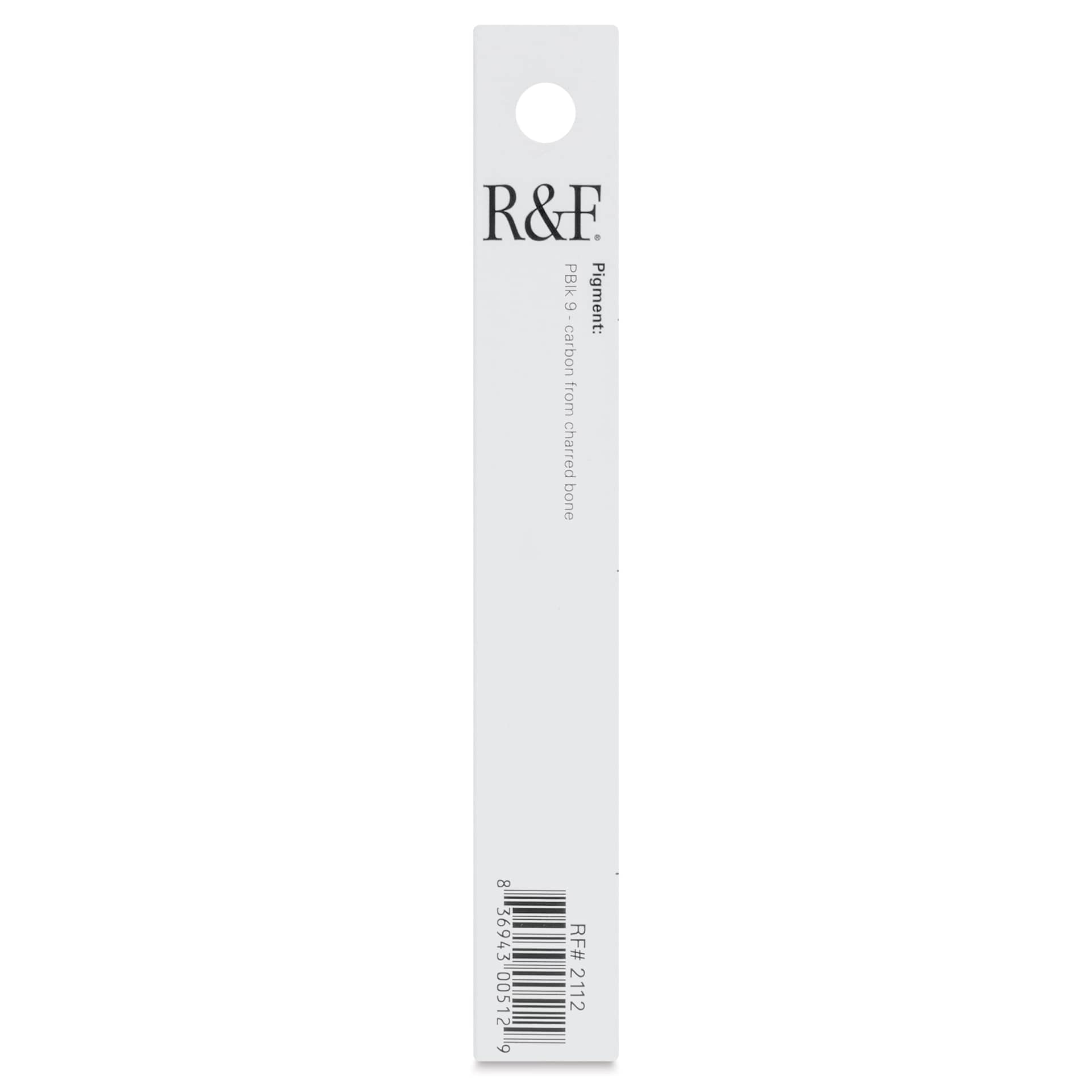 R&F Pigment Stick - Ivory Black, 38 ml stick - back of packaging