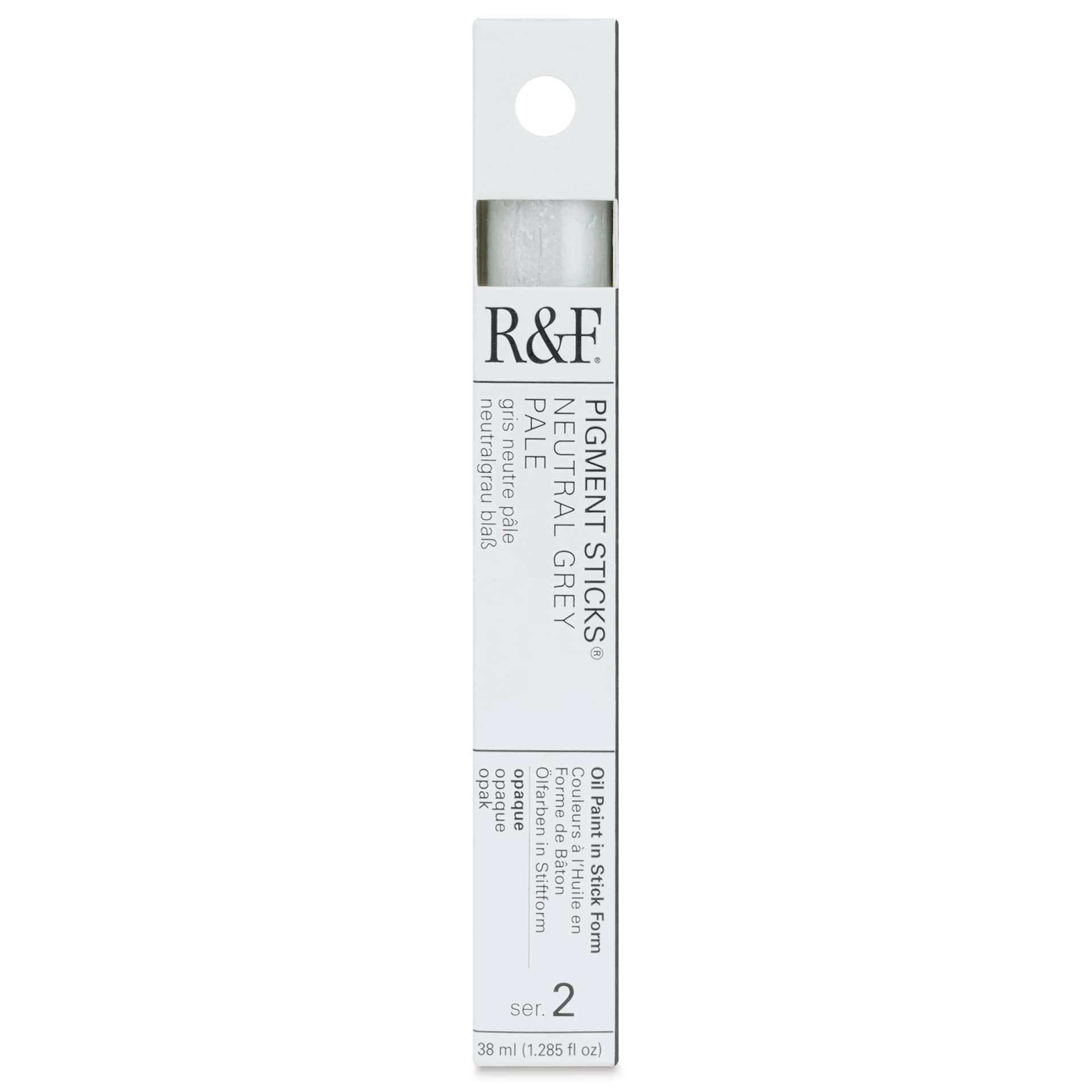 R&F Pigment Stick - Neutral Gray Pale, 38 ml stick - front of packaging