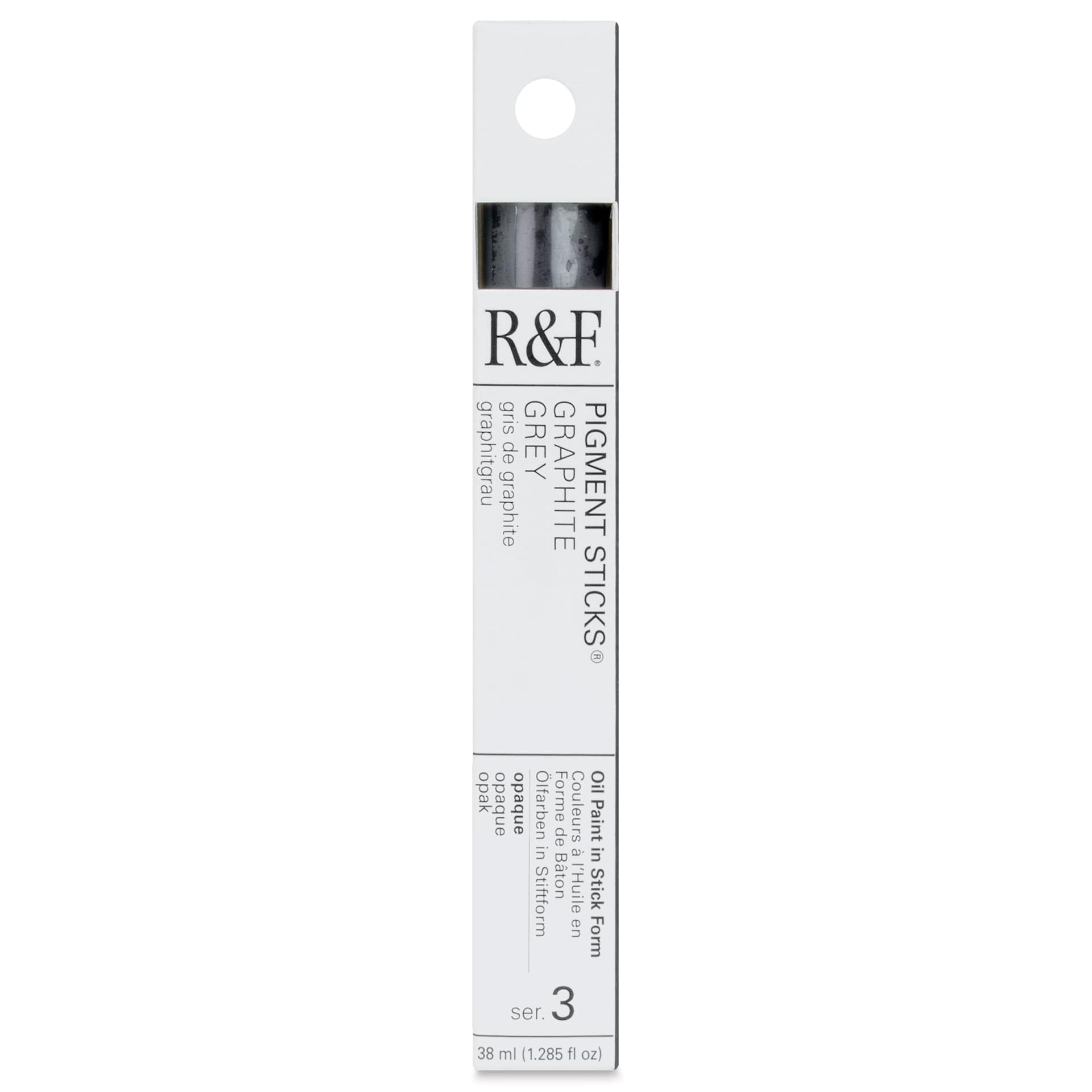 R&F Pigment Stick - Graphite, 38 ml stick - front of packaging
